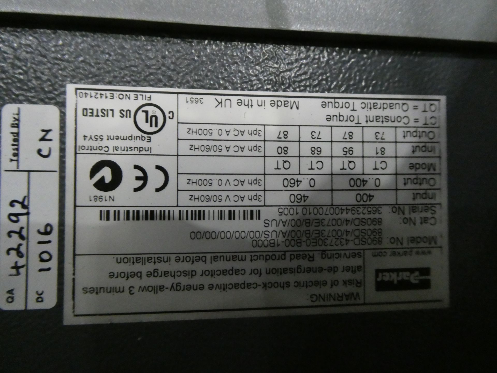 Parker AC 890 AC Drive - Image 3 of 3