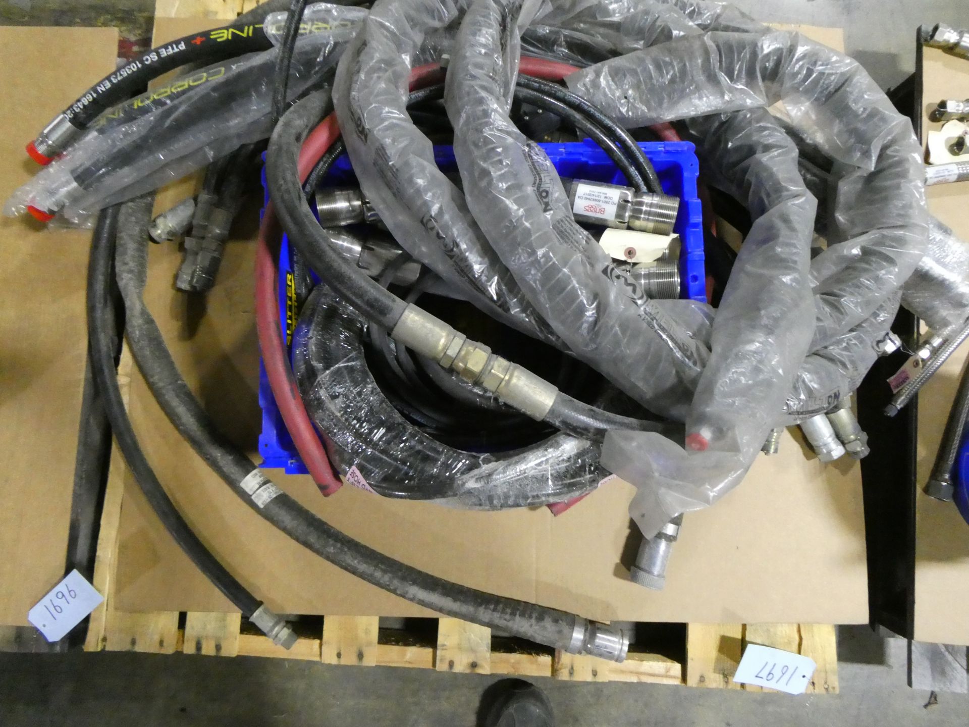Pallet of Hydraulic Hoses