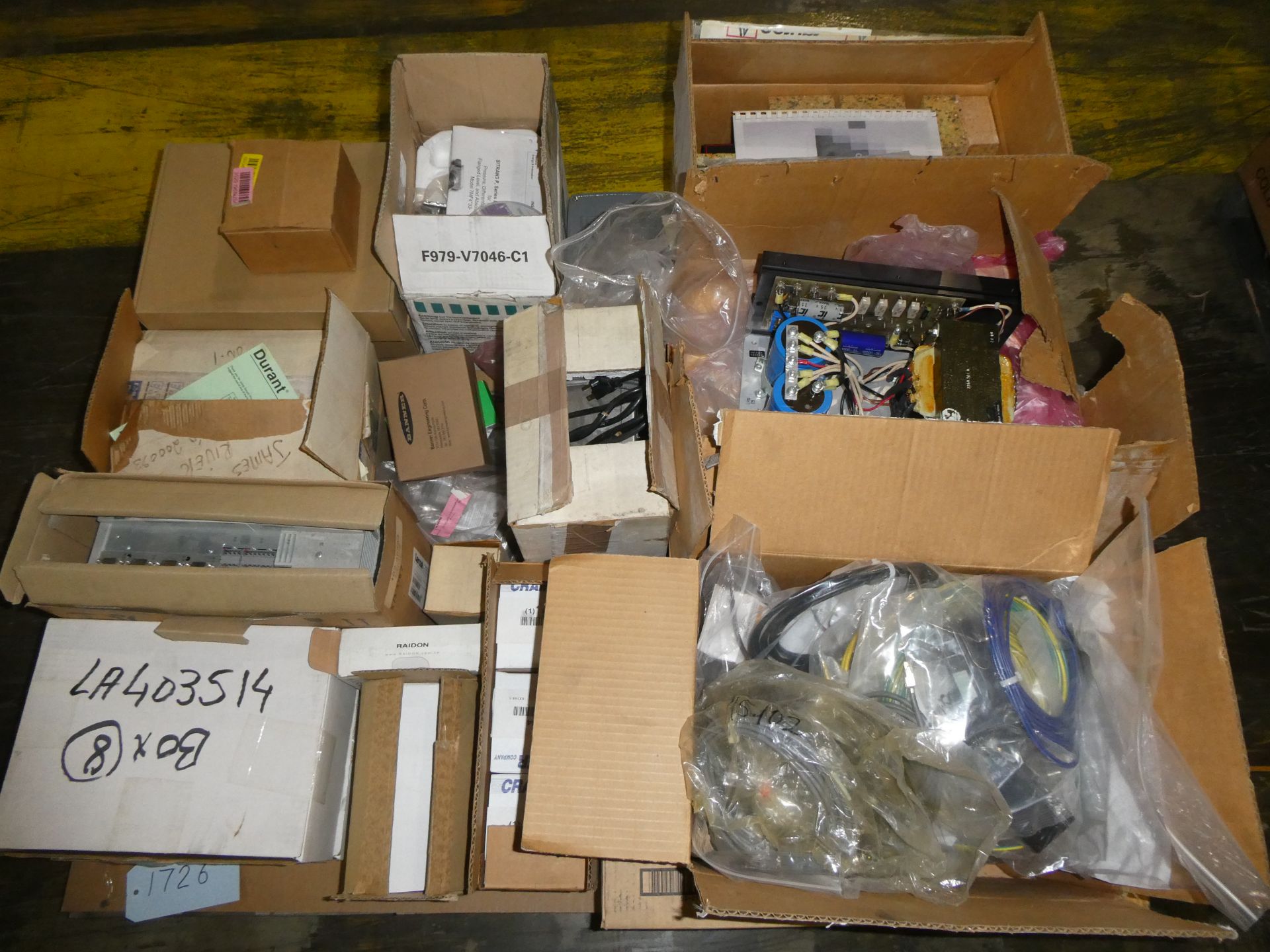 Pallet of Assorted Industrial Electrical and Electronic Components