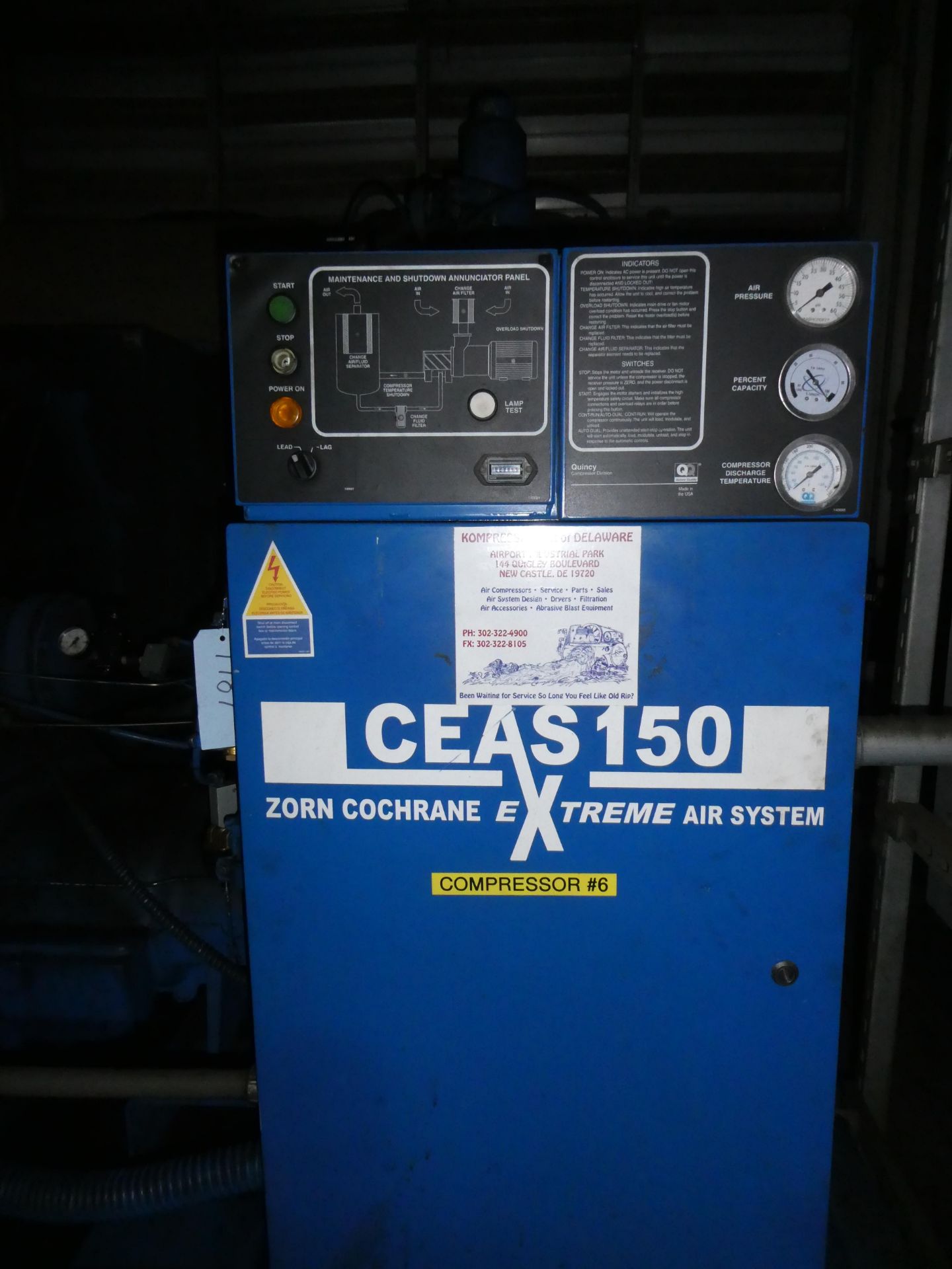 Quincy Model QSLP-150 150 HP Rotary Screw Compressor Package - Image 4 of 8