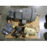 Pallet of Motors, Gear Boxes and Rotary Lobe Blower