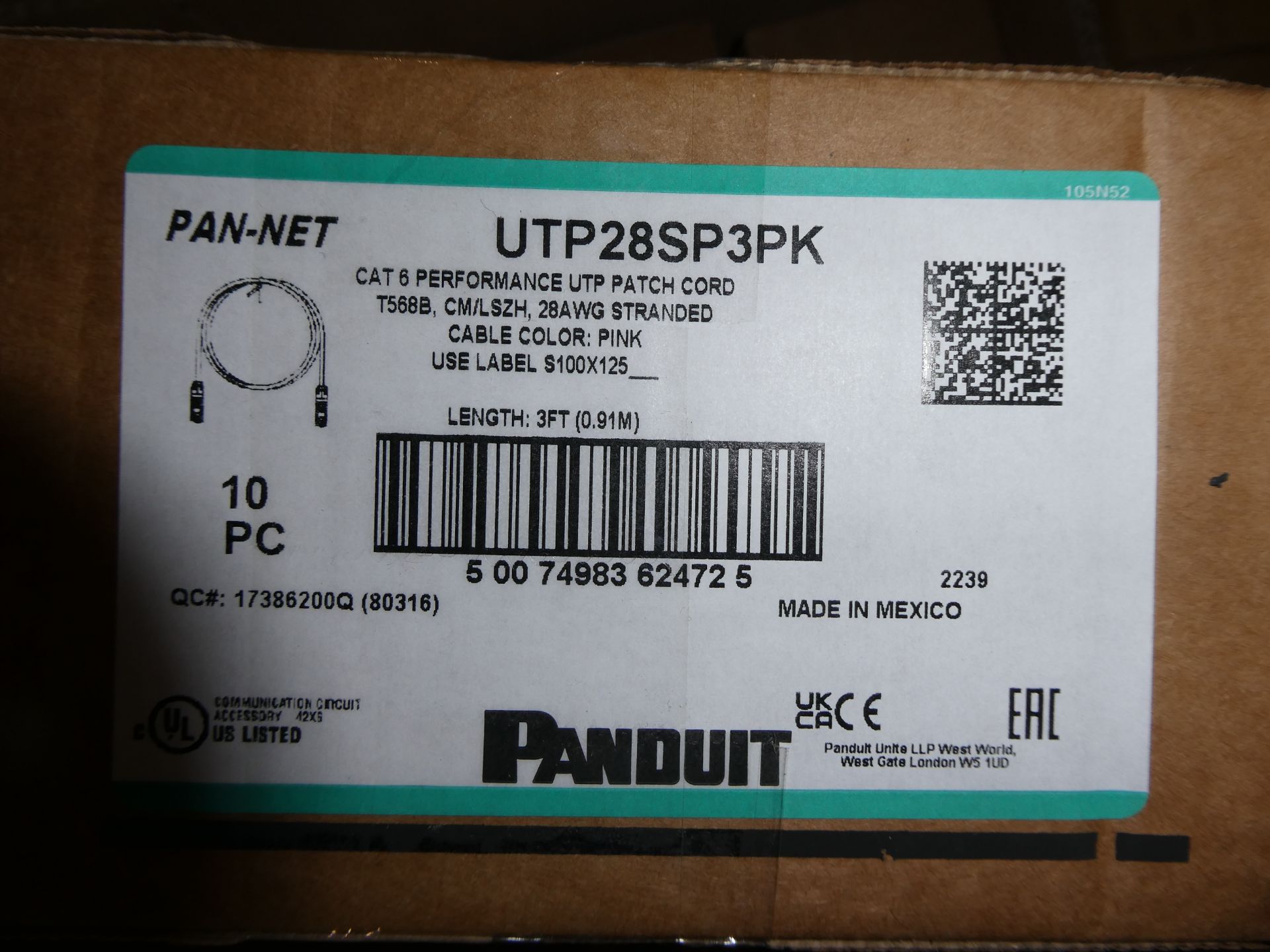 Belden 1000ft Cable Spool 18AWG, Panduit Cat 6 Patch Cord - Image 4 of 7
