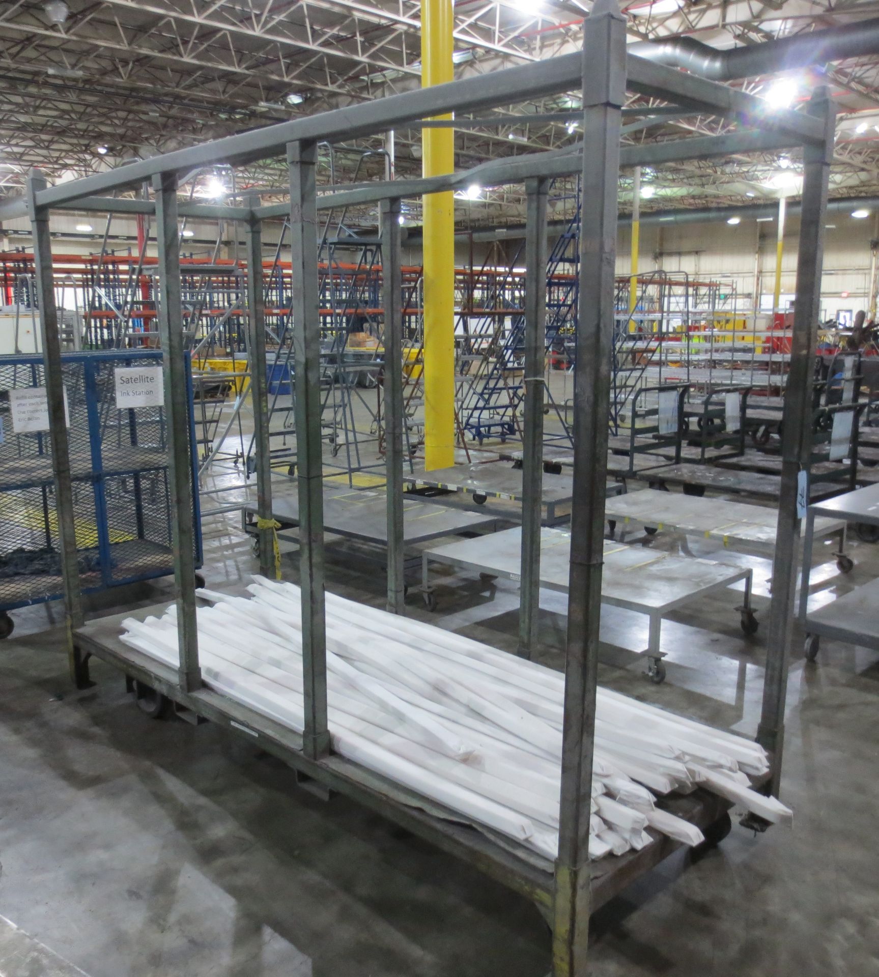 Large Rolling Steel Open-Framed Stack Rack - Bild 2 aus 2