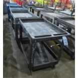 (4) Flat Shelf Utility Carts