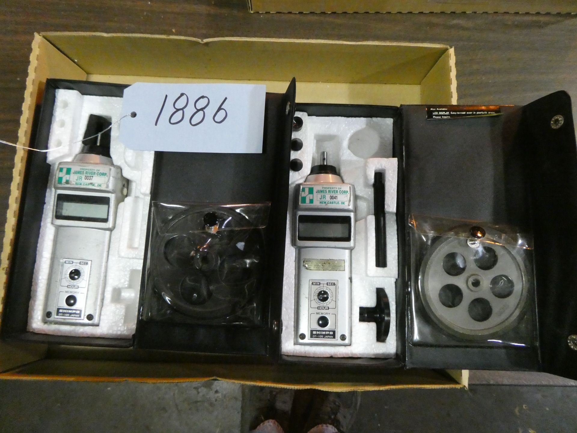 (2) Shimpo DT-105 Handheld Tachometers