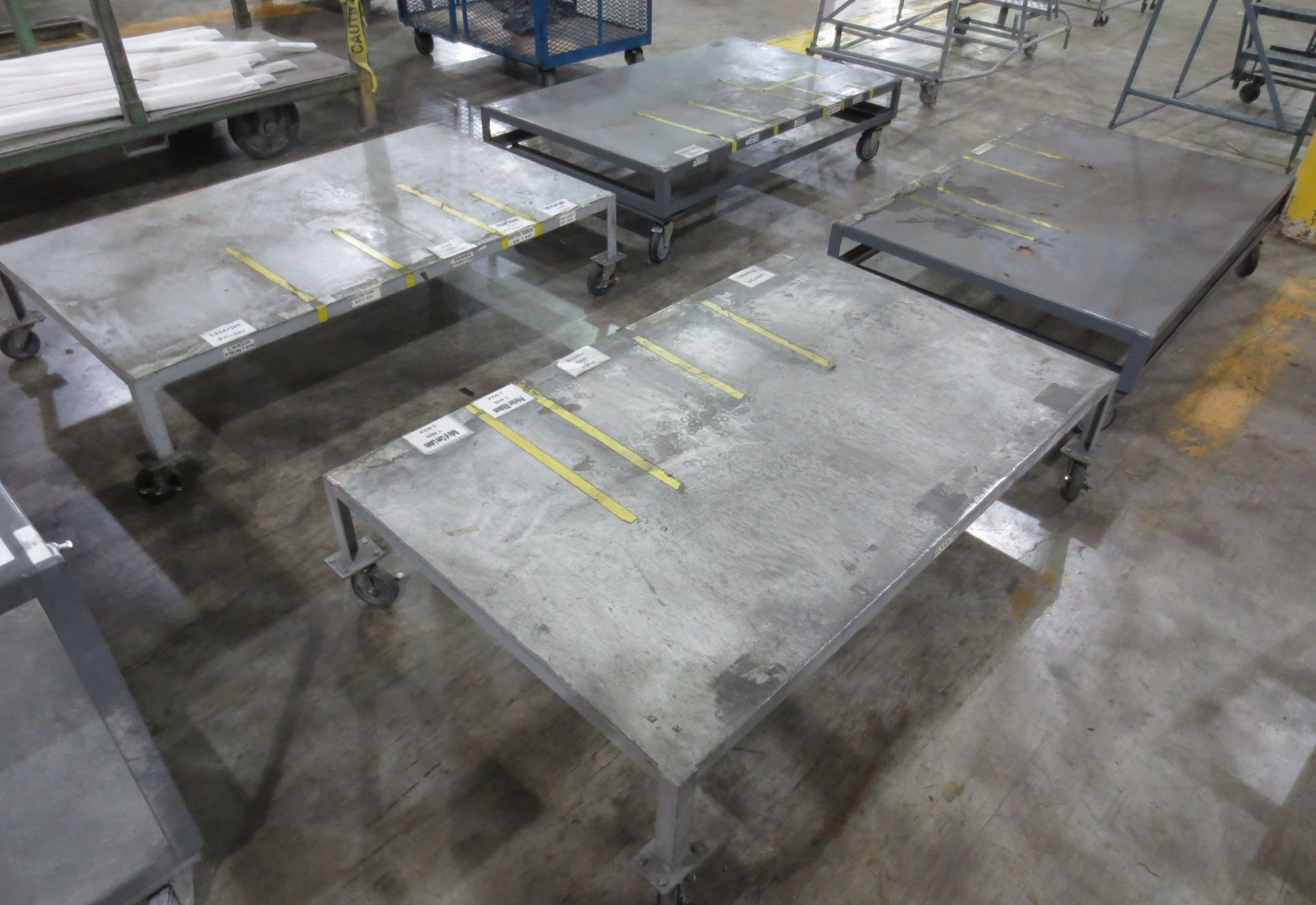 (5) Steel Flat Shelf Utility Carts - Bild 2 aus 2