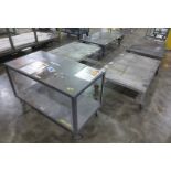 (5) Steel Flat Shelf Utility Carts