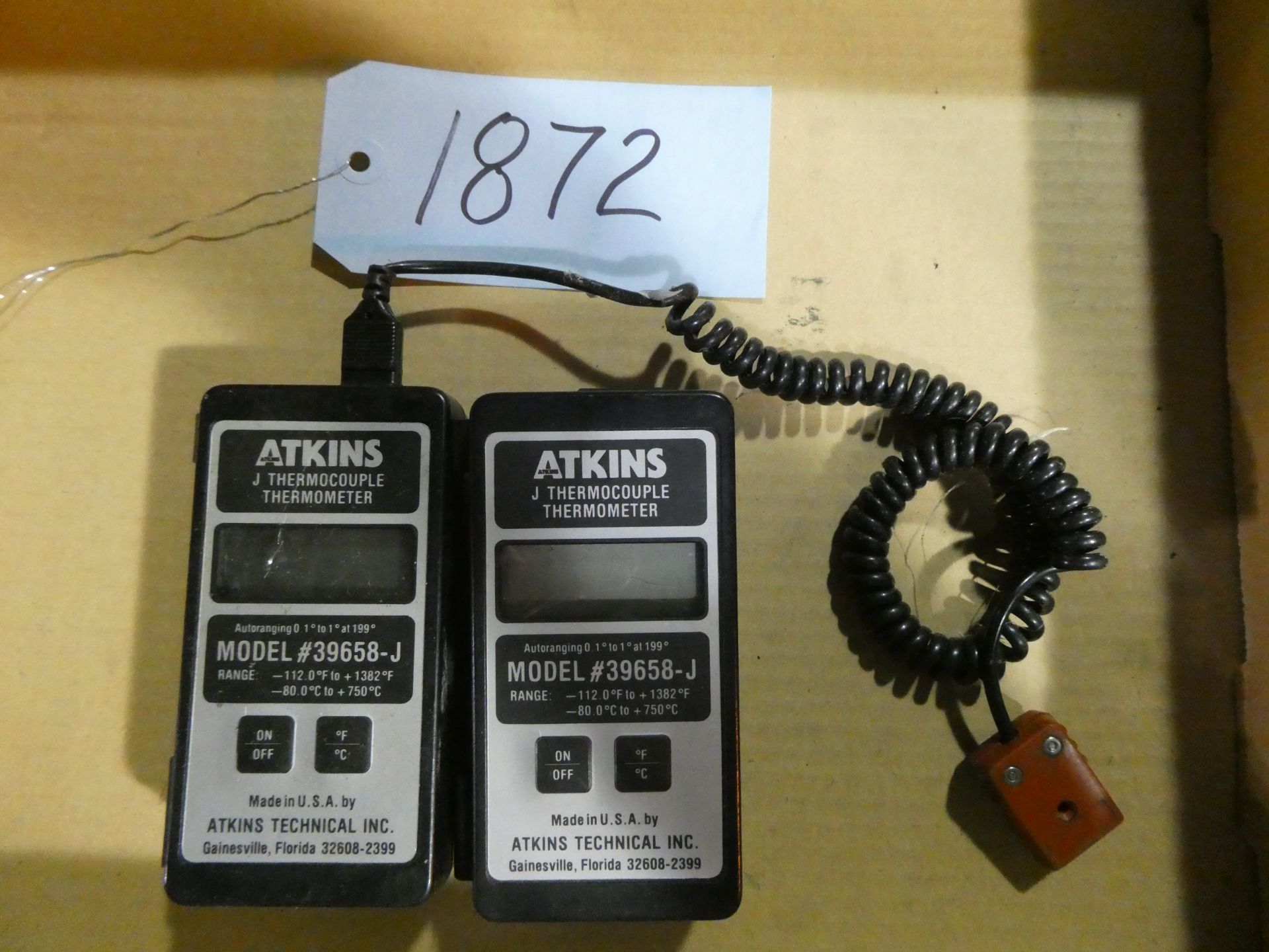 (2) Atkins "J" Thermocouple Thermometers