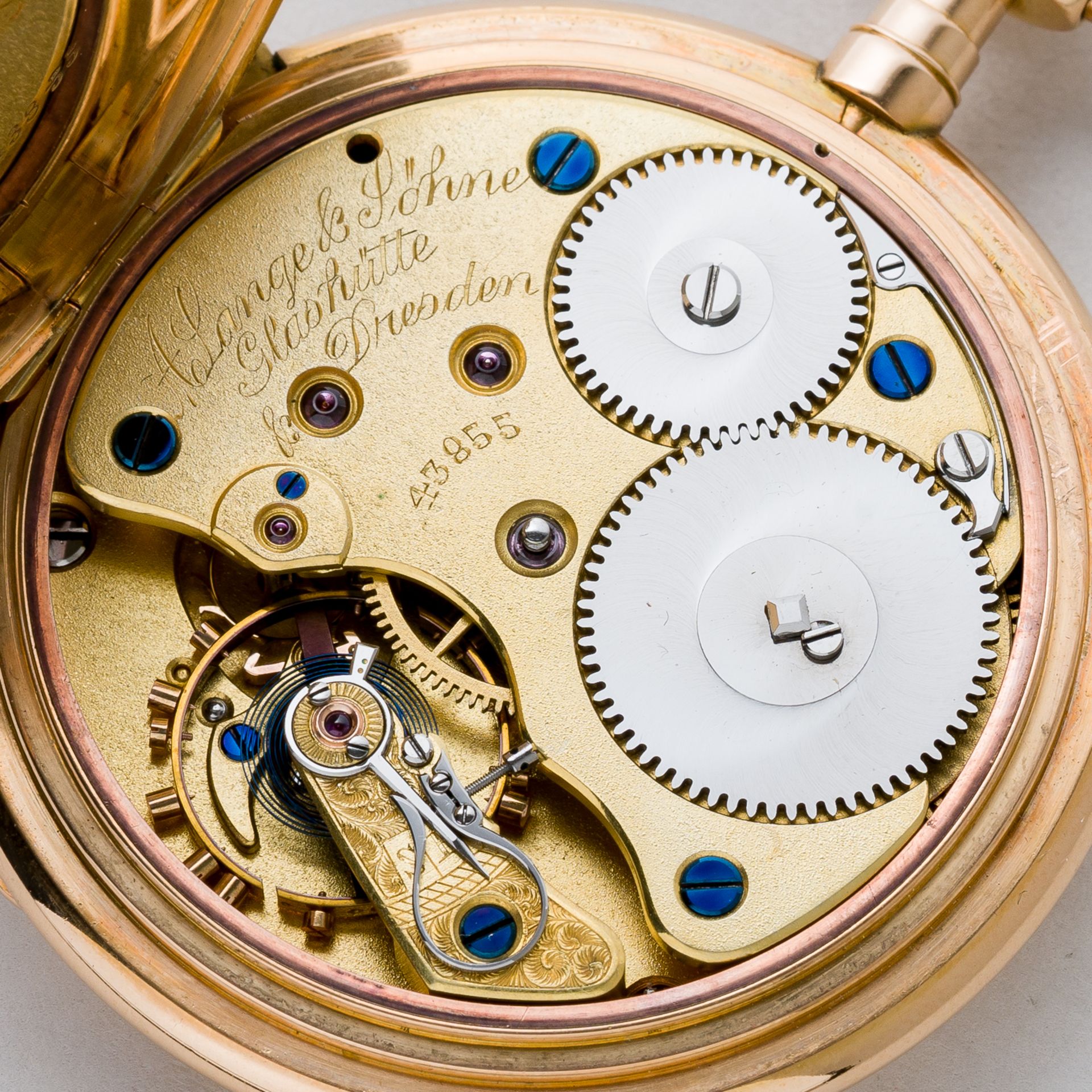 A. Lange & Söhne Taschenuhr Louis XV Gehäuseform - Bild 3 aus 13