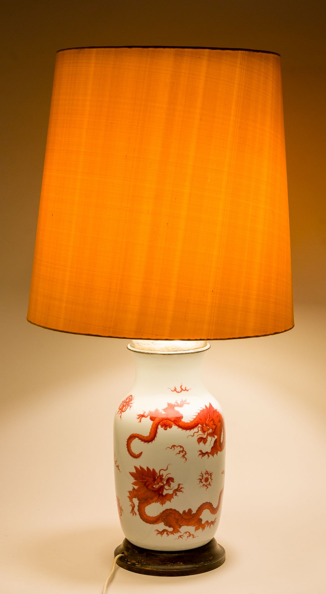 Meissen Lampe Mingdrache Rot 85 cm 1. Wahl unbeschädigt - Image 6 of 6