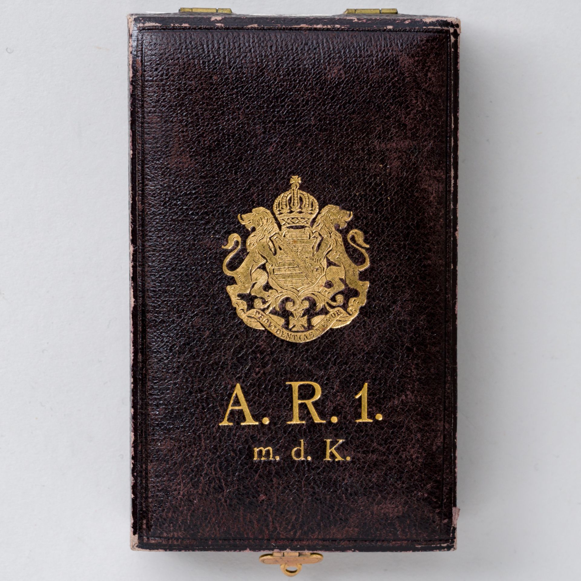 Albrechtsorden Sachsen Ritterkreuz 1. Klasse mit der Krone in Gold mit Etui - Bild 3 aus 5