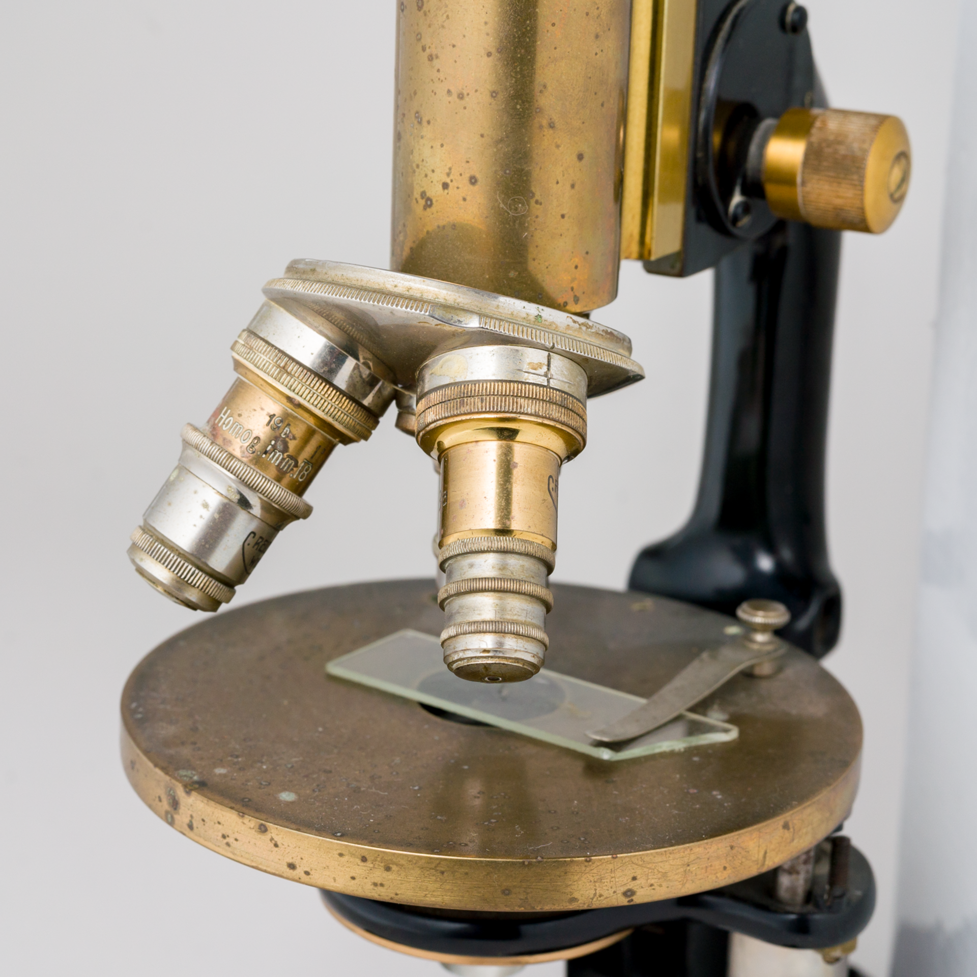 Mikroskop C. Reichert Wien in Holztransportkiste mit Okluaren - Bild 14 aus 18