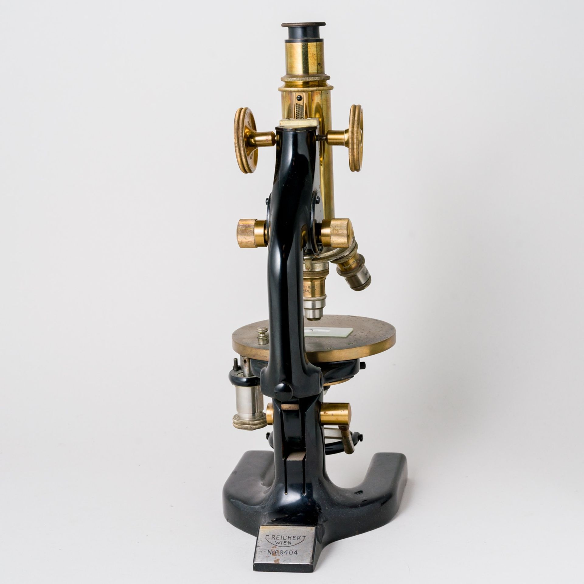 Mikroskop C. Reichert Wien in Holztransportkiste mit Okluaren - Bild 8 aus 18