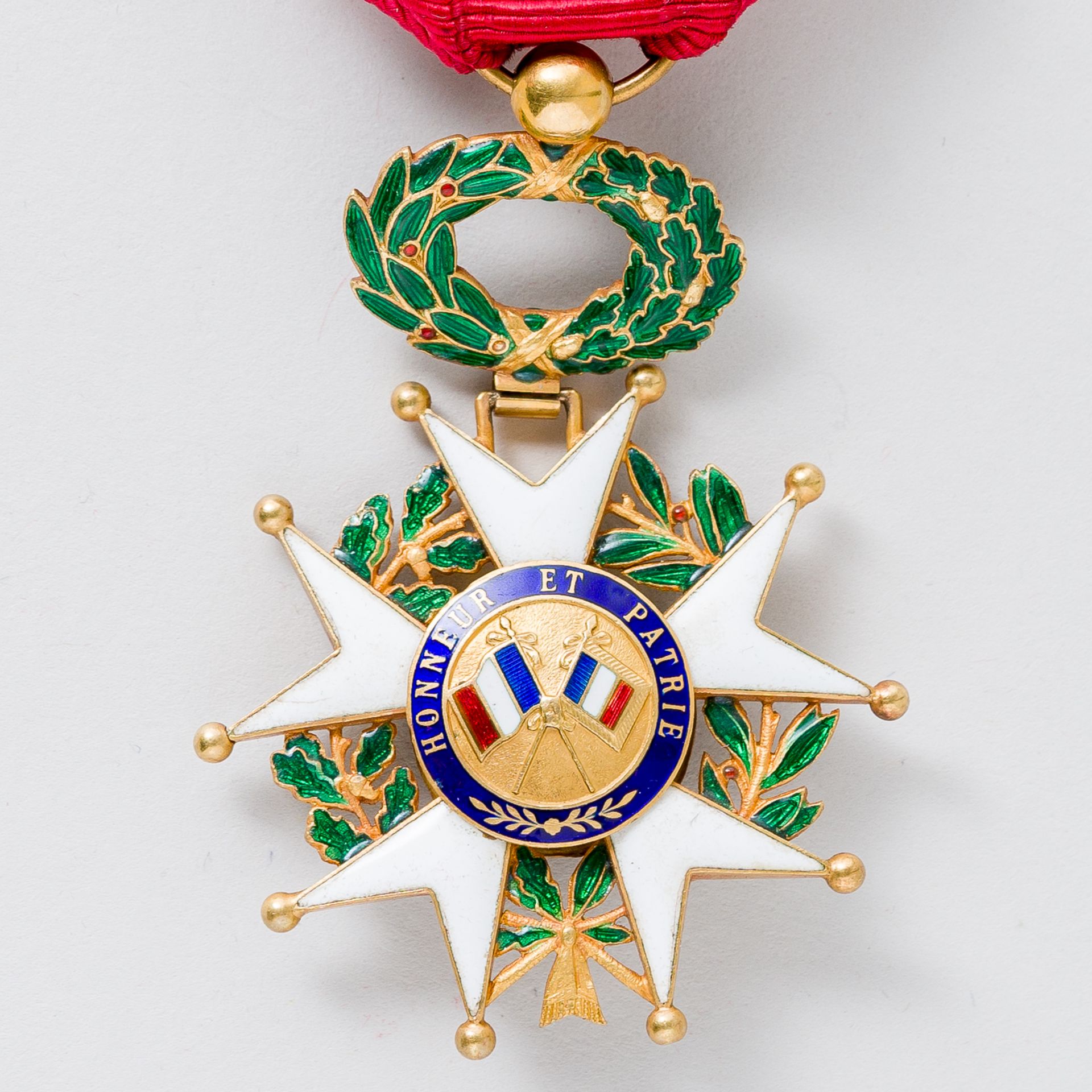Orden Frankreich Ehrenlegion Offizierskreuz am Band und in Etui - Bild 5 aus 6