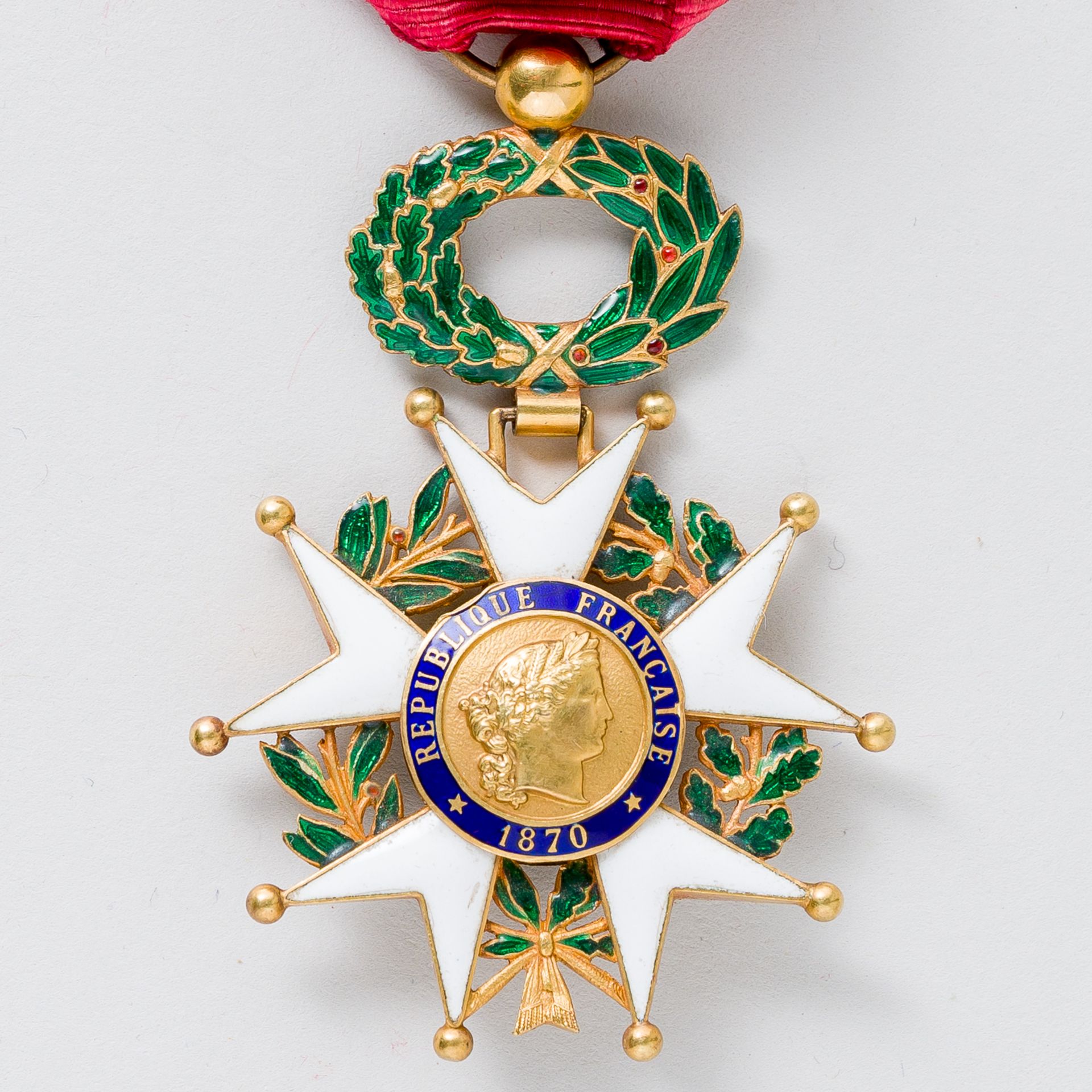 Orden Frankreich Ehrenlegion Offizierskreuz am Band und in Etui - Image 6 of 6