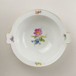 Meissen Schüssel rund Bunte Blume 2. Wahl nach 1934