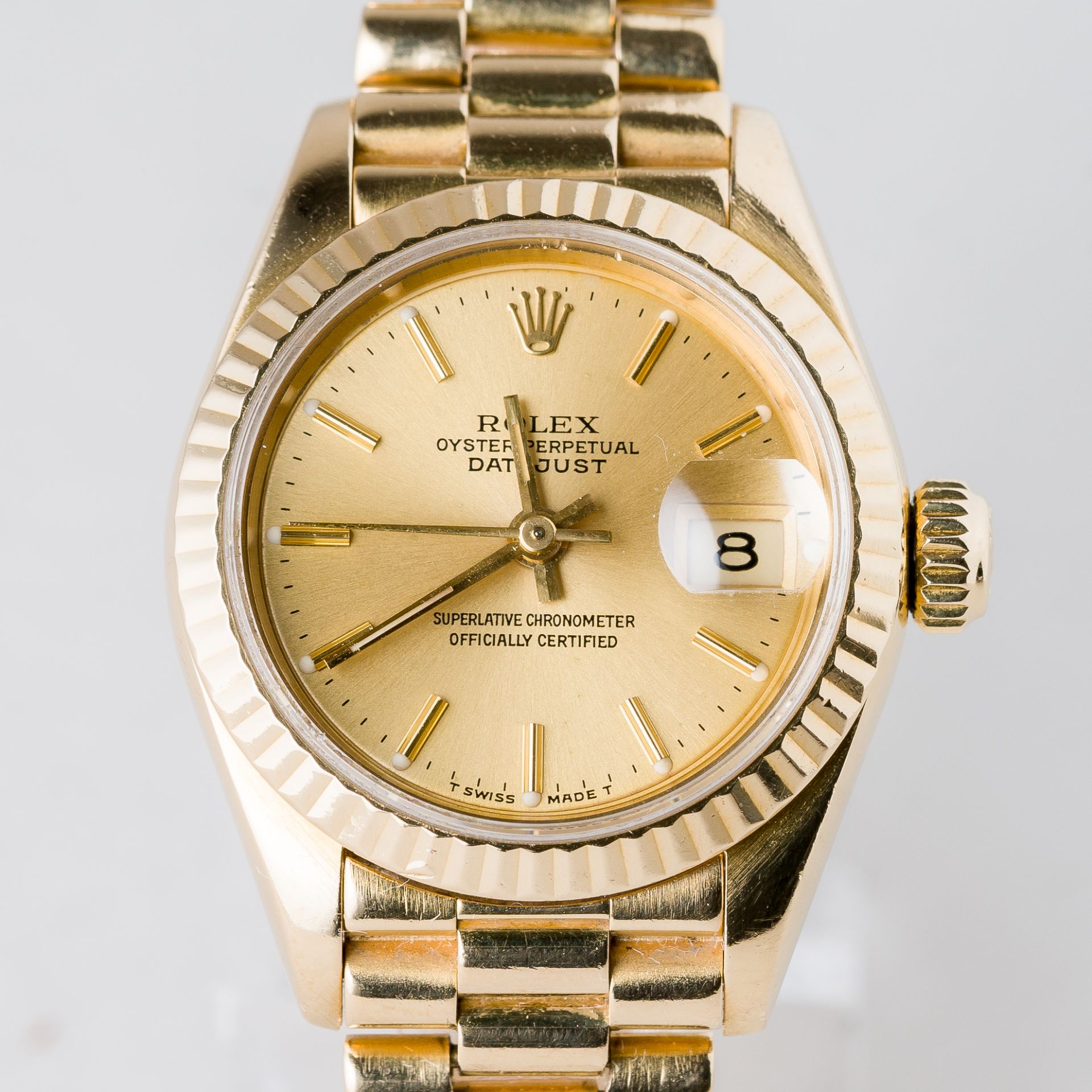 Rolex Lady Datejust 25 mm von 1986 Ref.: 69178 750er Gelbgold - Bild 2 aus 8
