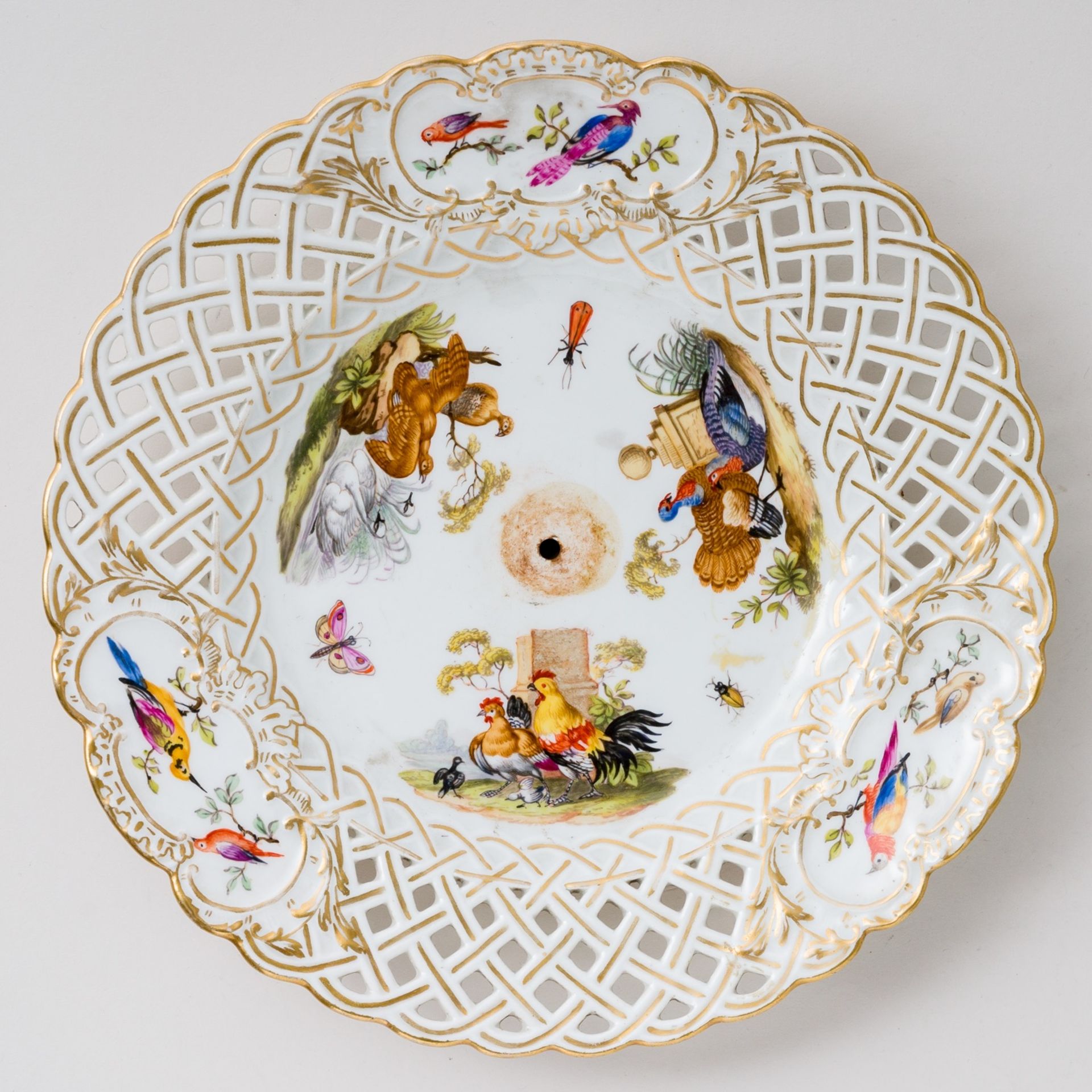 Meissen Etagere Paradiesvögel und Insekten 1. Wahl AR Marke - Image 16 of 19