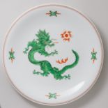 Meissen Großer Wandteller Ming Drache Grün 30,5 cm 2. Wahl unbeschädigt