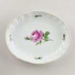 Meissen Schale oval Rote Rose 2. Wahl nach 1934