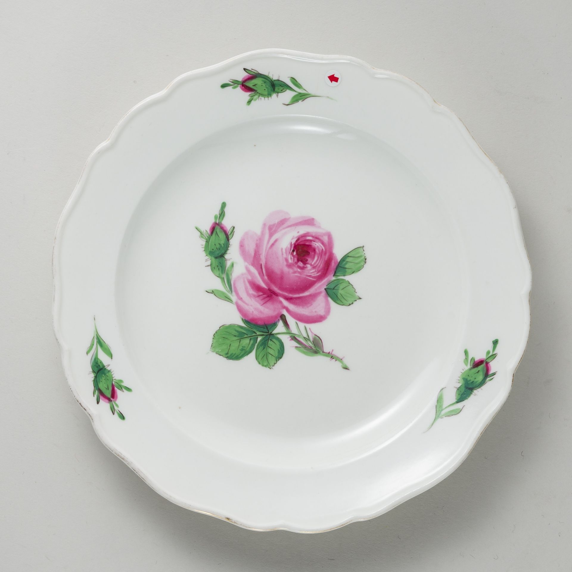 Meissen 5 x Brotteller Rote Rose 2. Wahl nach 1934 - Bild 4 aus 11