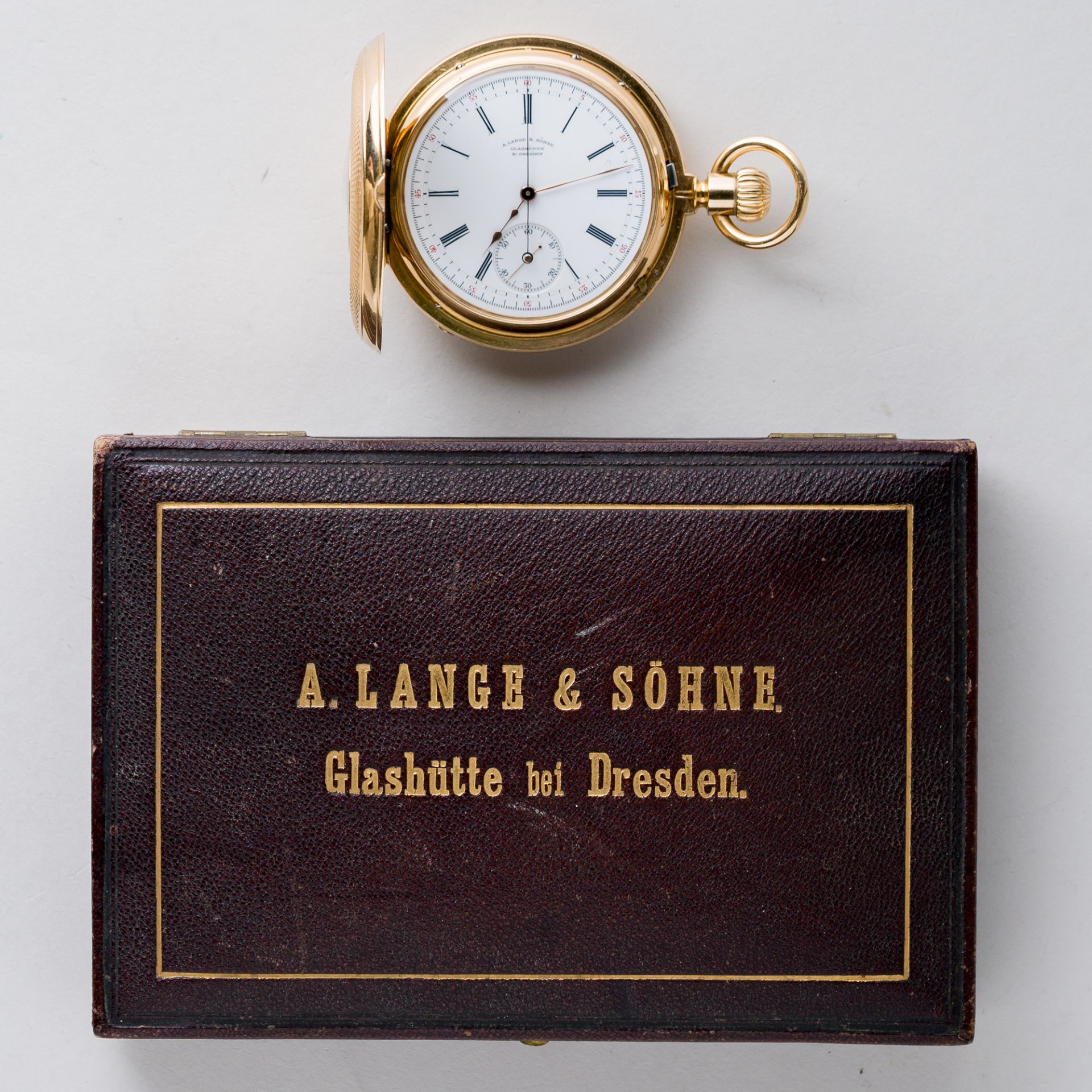 A. Lange und Söhne 1A Werk Chronograph Sternwarte Leipzig Box & Zertifikat