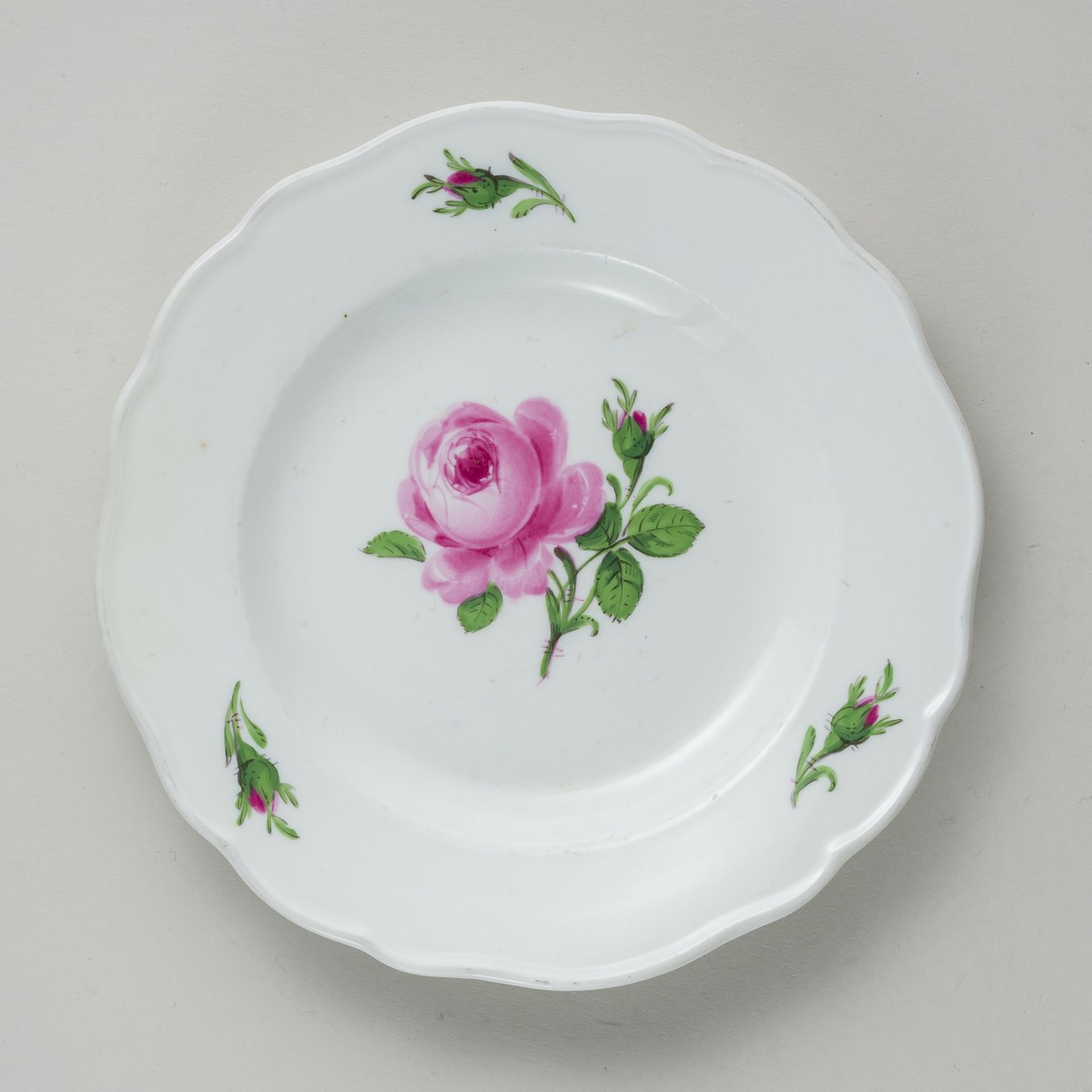 Meissen 5 x Brotteller Rote Rose 2. Wahl nach 1934 - Image 2 of 11