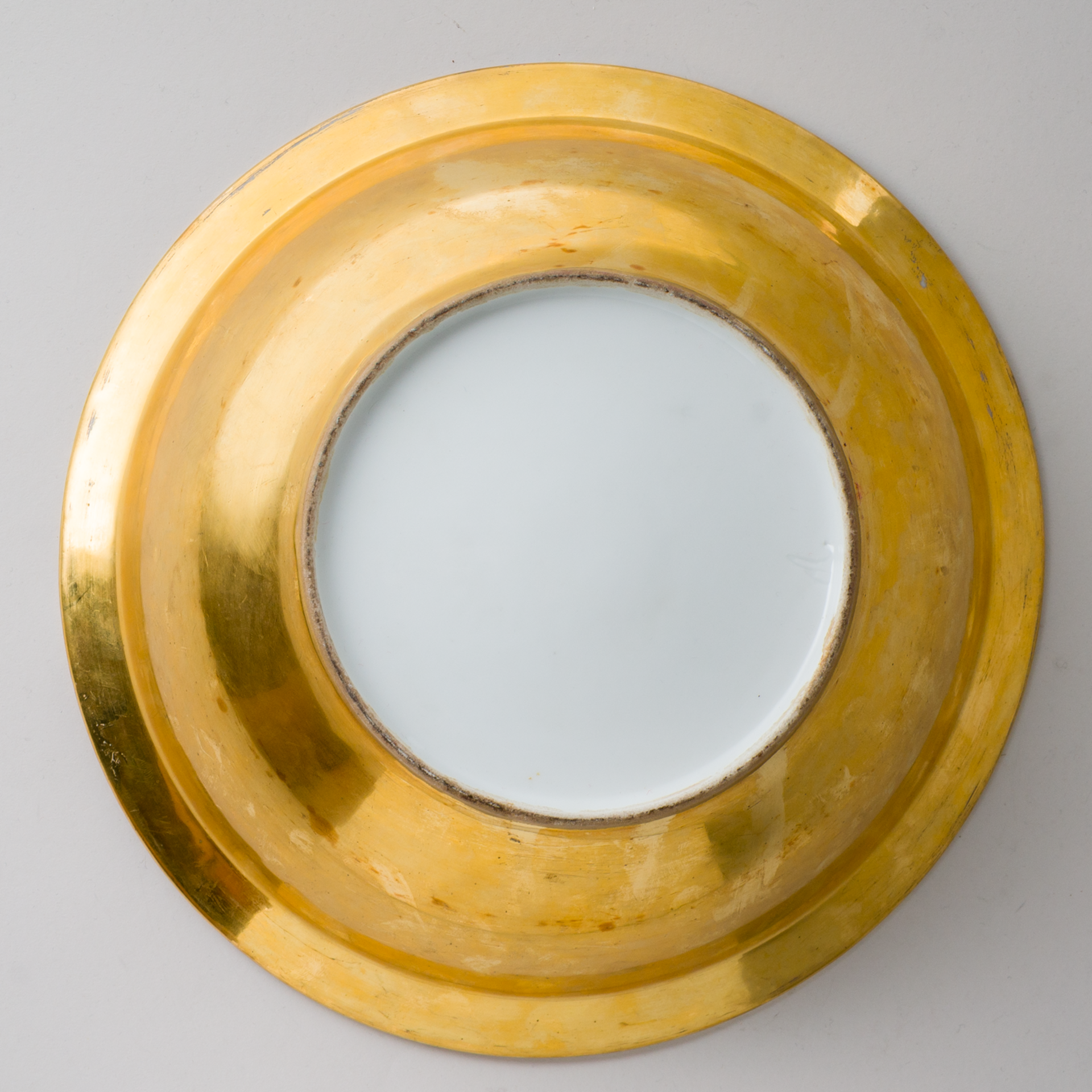Feines Französisches Porzellan Krug und Schüssel Frankreich Eingraviertes Blätterfries auf goldenem - Image 14 of 14