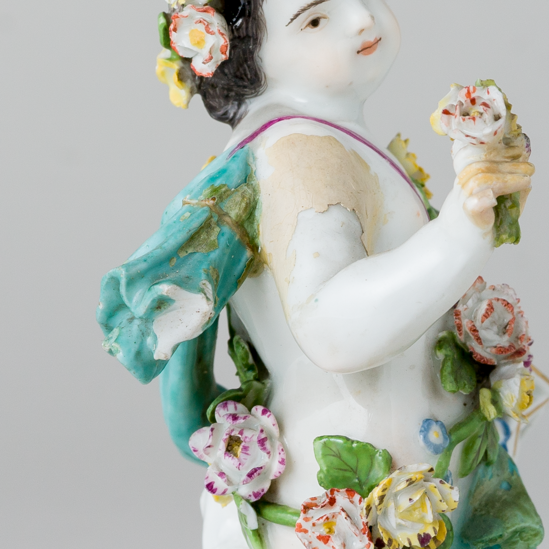 Meissen Figur mir Girlande 1. Wahl - Image 6 of 10