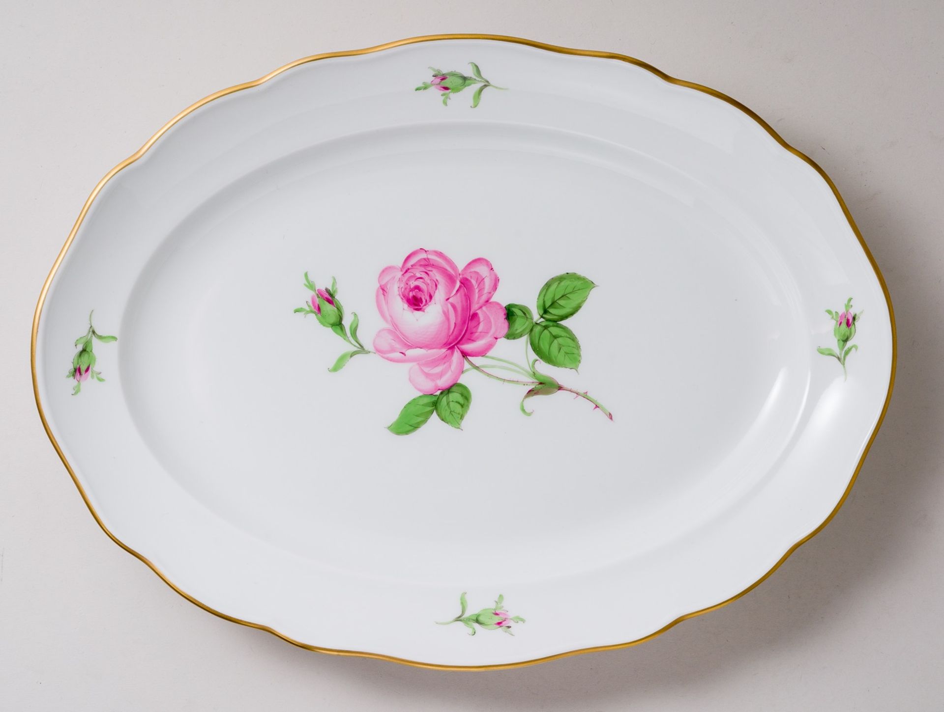 Meissen Speiseservice für 6 Personen 24 Teile Rote Rose nach 1934 - Image 16 of 27