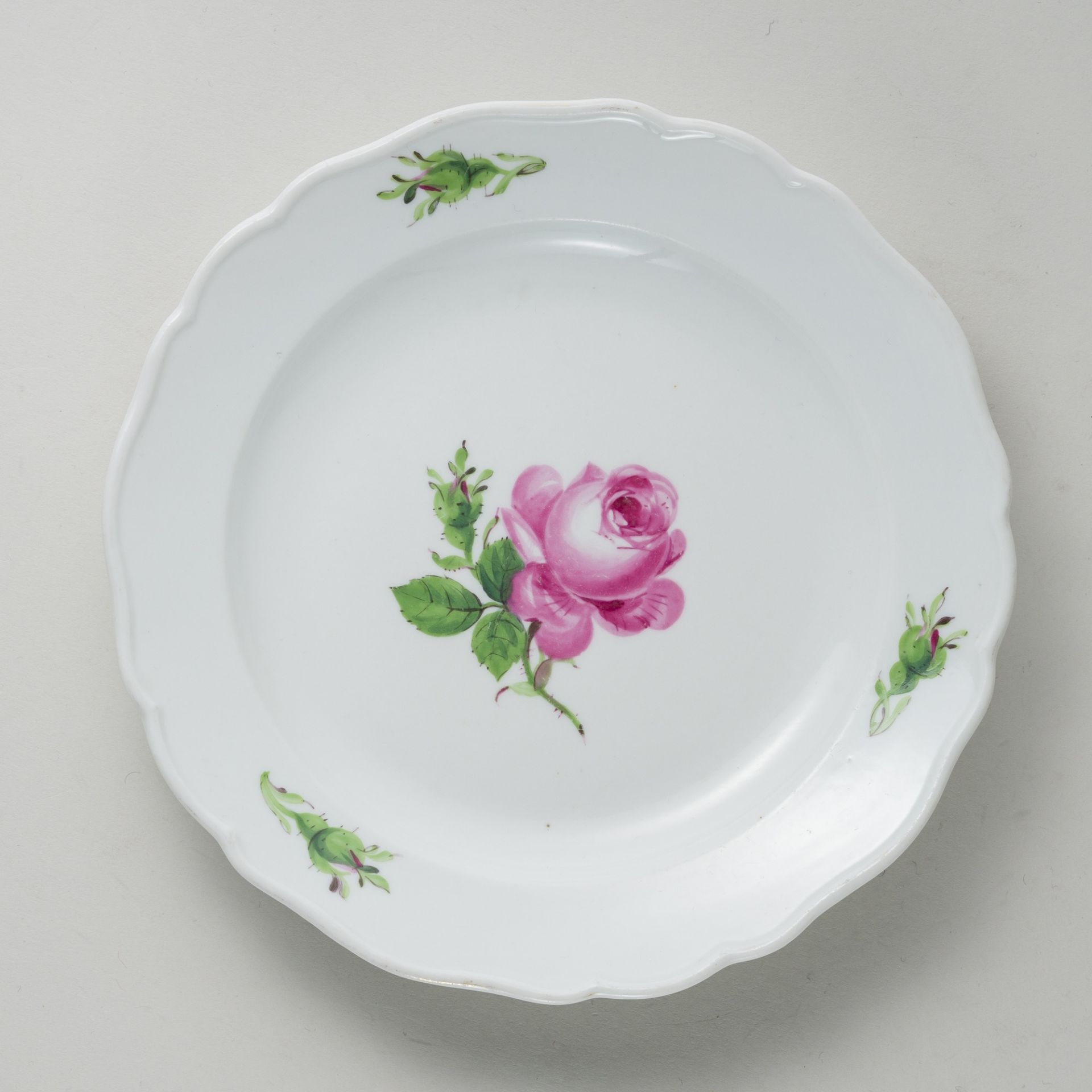 Meissen 5 x Brotteller Rote Rose 2. Wahl nach 1934 - Bild 2 aus 11