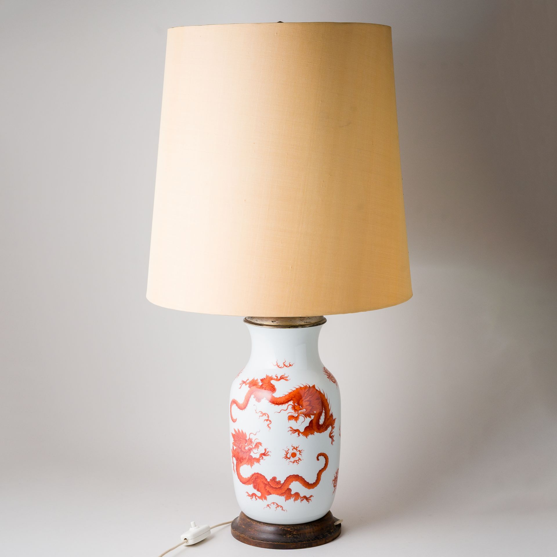 Meissen Lampe Mingdrache Rot 85 cm 1. Wahl unbeschädigt