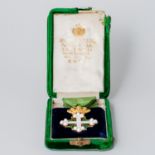 Mauritius und Lazarus Orden Ritterkreuz mit Krone am Band und im Etui