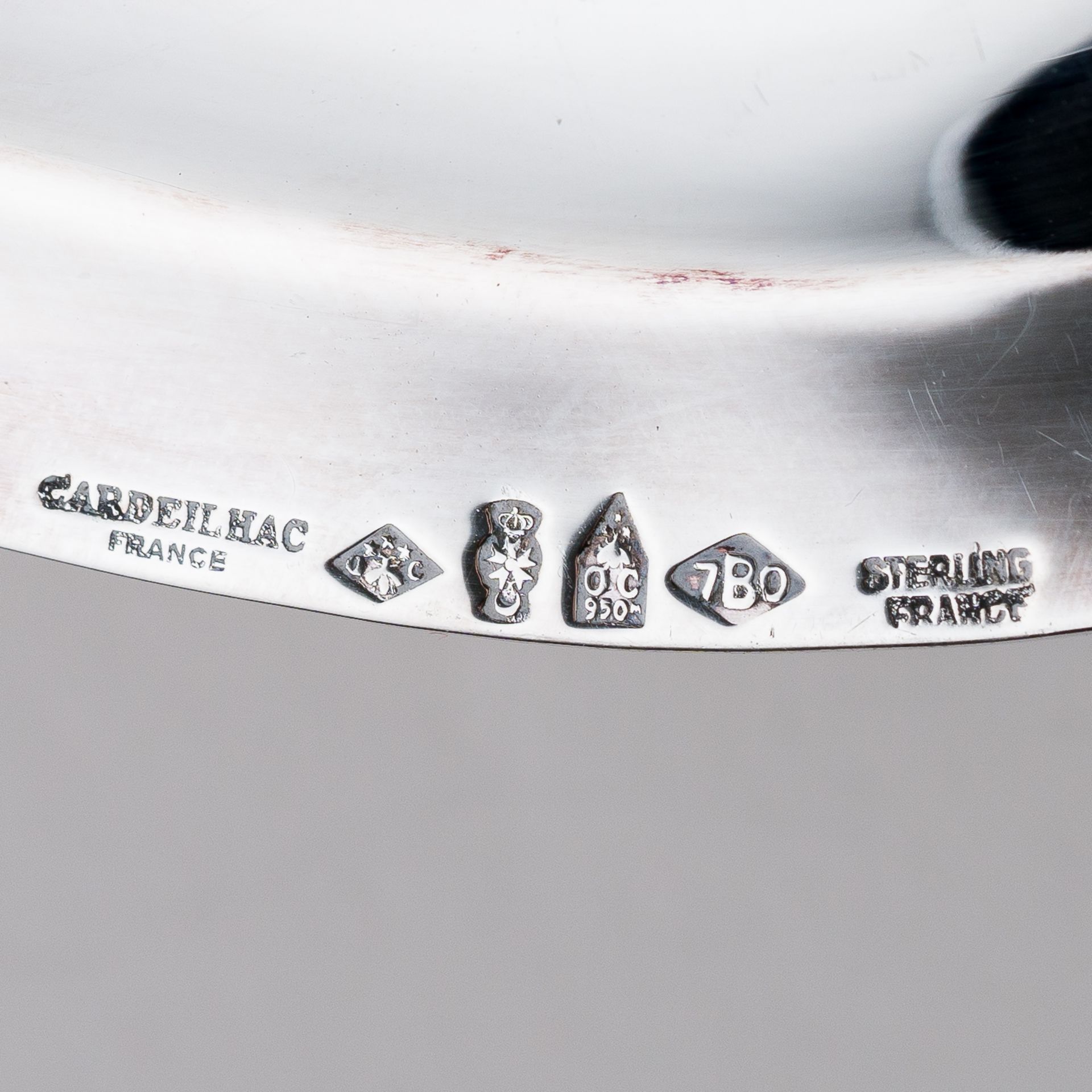 Silber Sauciere mit Monogramm Cardeilhac France 0,8 kg 925 Sterling Silber - Bild 7 aus 7