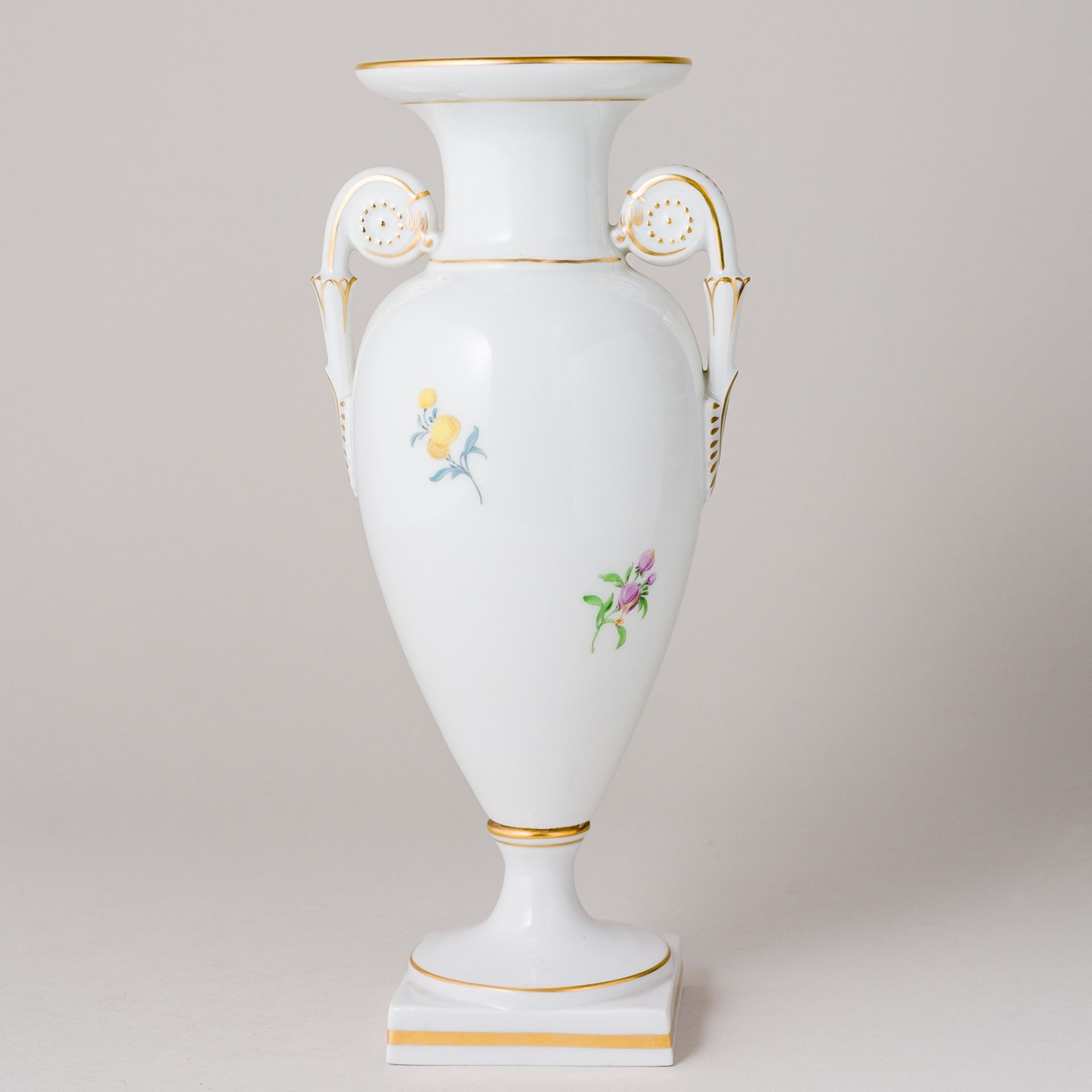 Meissen Amphorenvase Vase Bunte Blume 3 25 cm 2. Wahl - Image 4 of 10