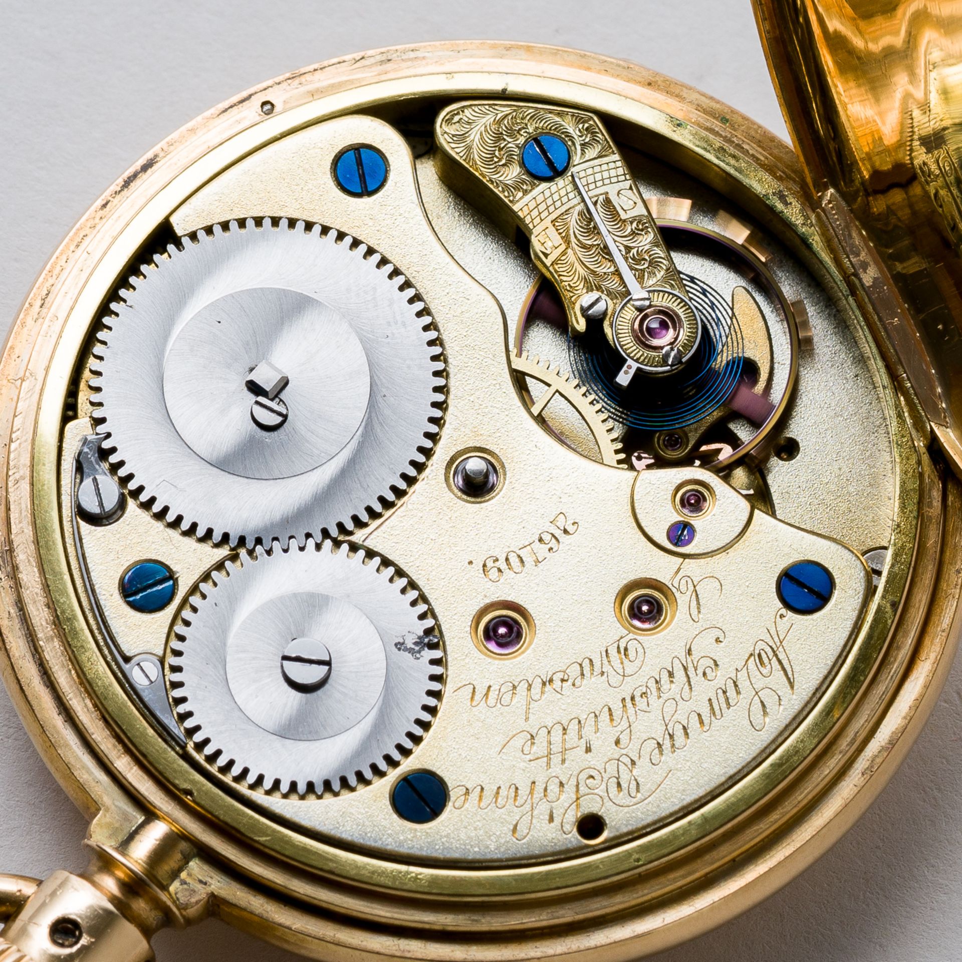 A. Lange & Söhne Taschenuhr drei Deckel in 750er Gold Box & Zertifikat - Image 5 of 12