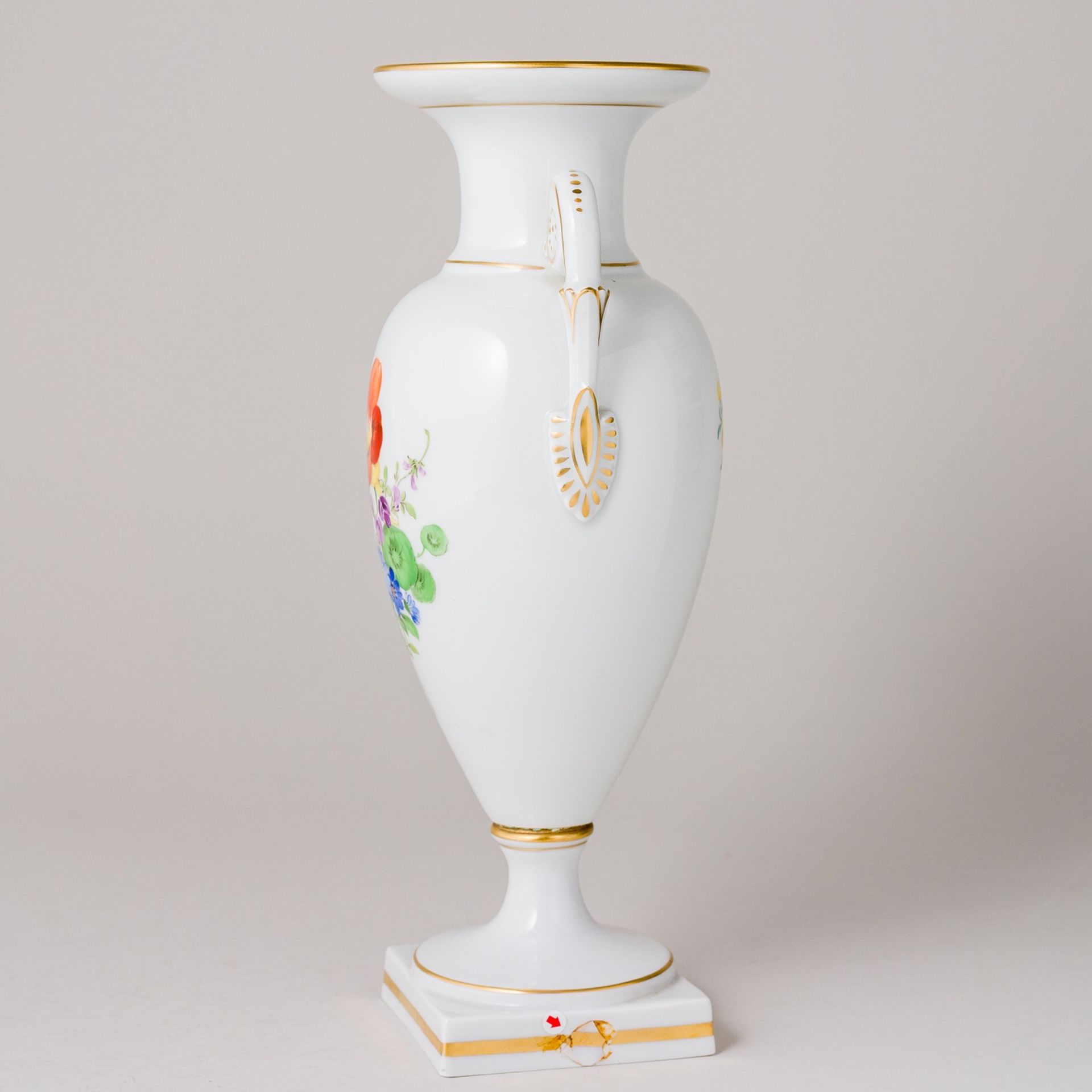 Meissen Amphorenvase Vase Bunte Blume 3 25 cm 2. Wahl - Image 7 of 10