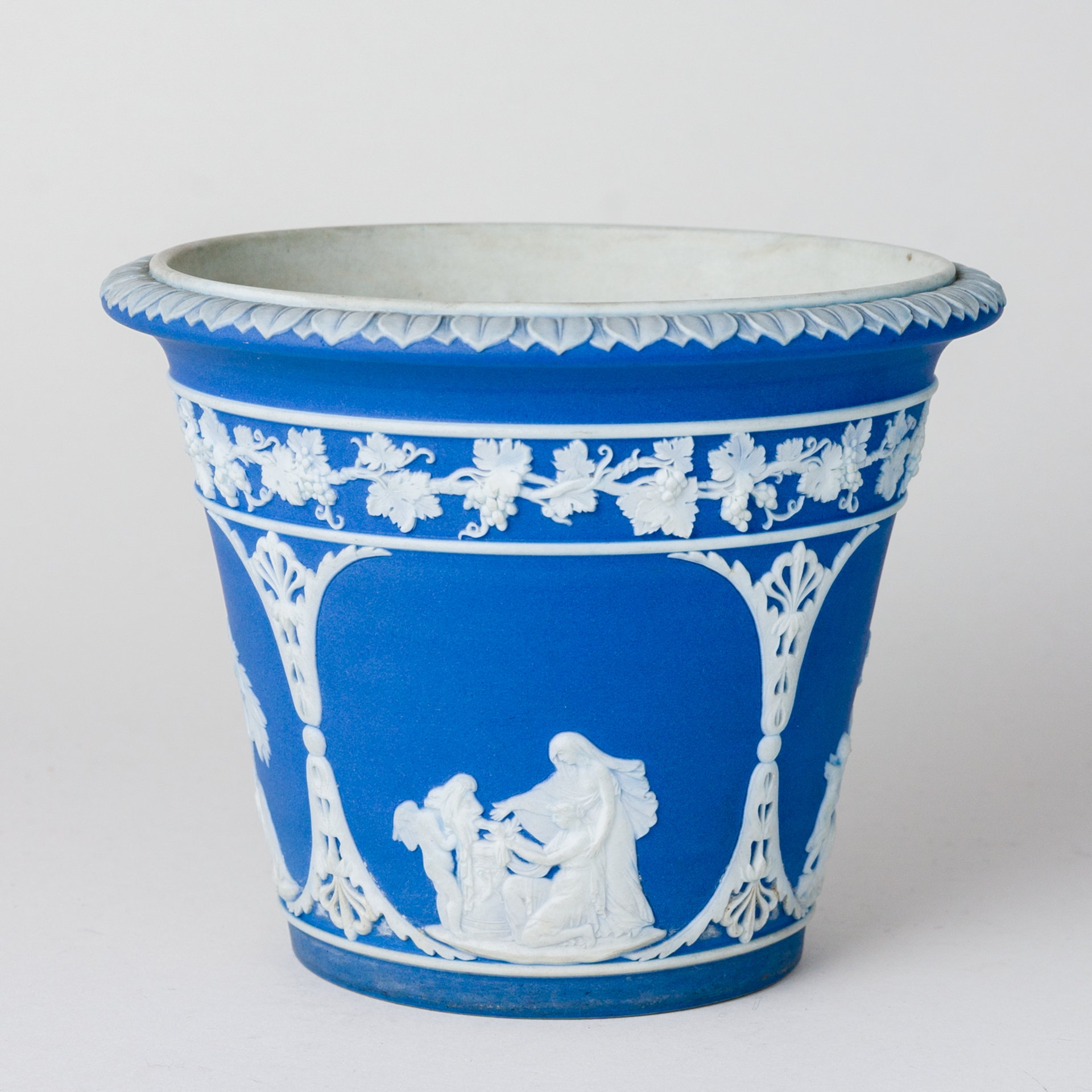 Wedgwood Cachet-pot Jasperware Blau 19. Jhd - Image 4 of 13