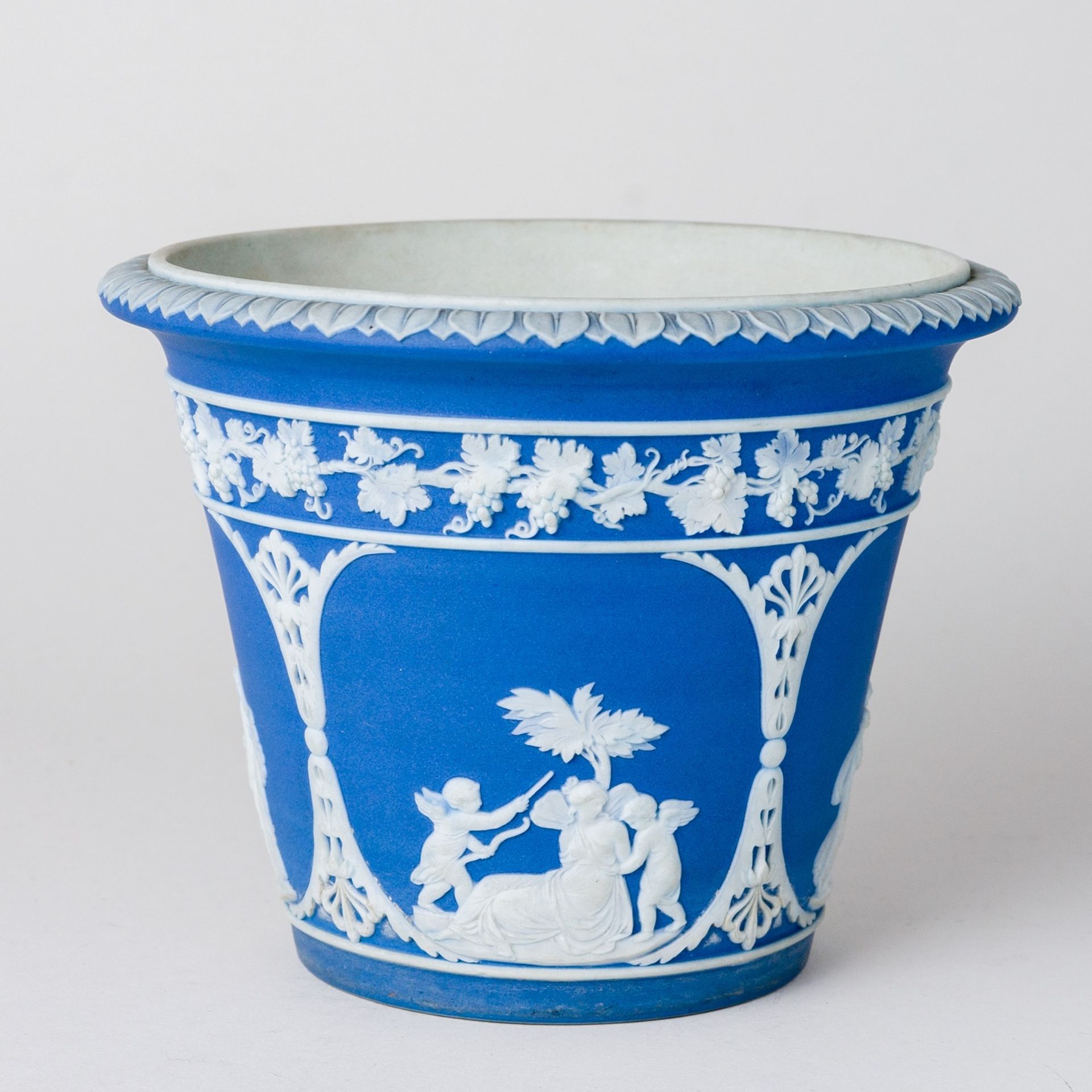 Wedgwood Cachet-pot Jasperware Blau 19. Jhd - Image 5 of 13