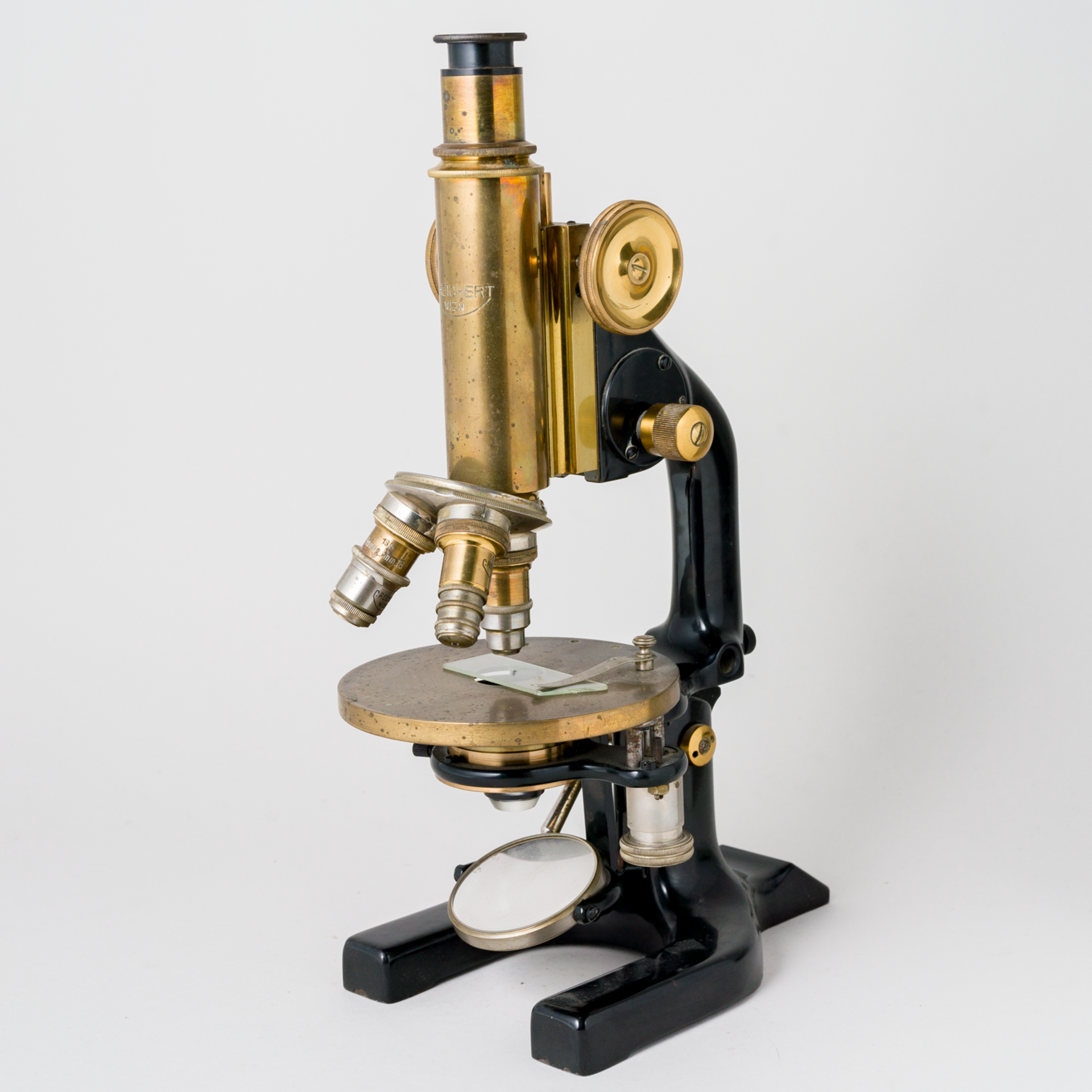 Mikroskop C. Reichert Wien in Holztransportkiste mit Okluaren - Bild 12 aus 18