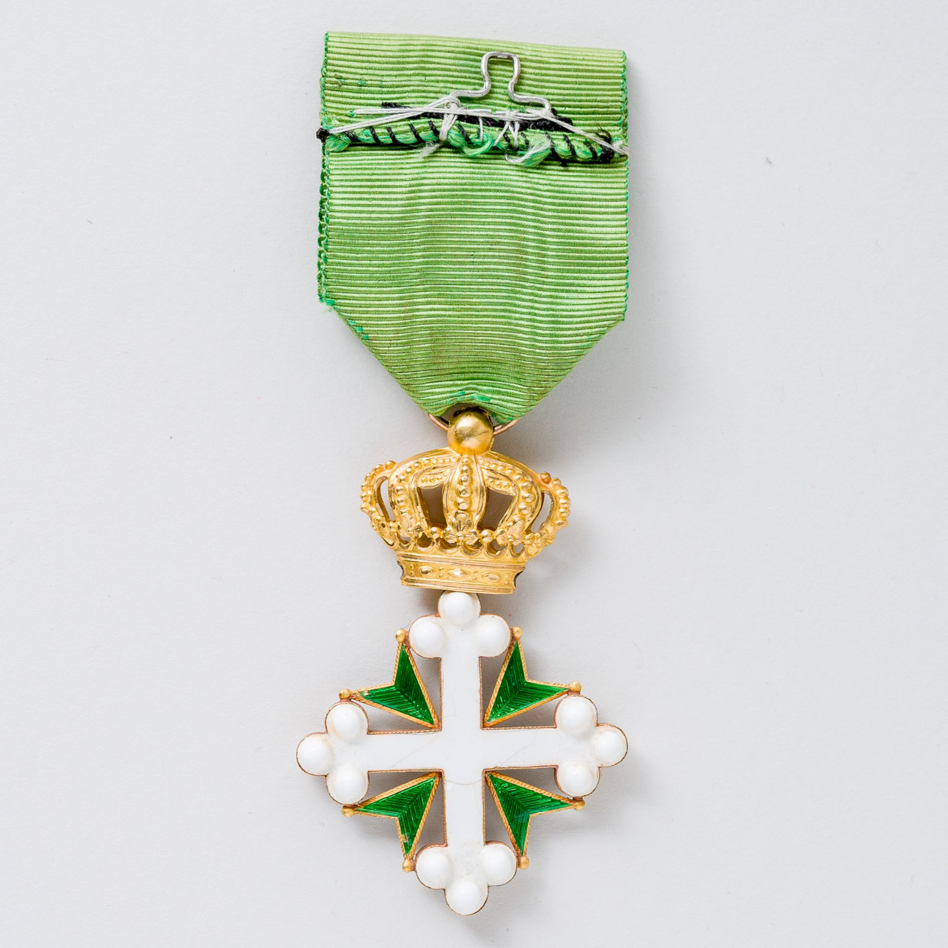 Mauritius und Lazarus Orden Ritterkreuz mit Krone am Band und im Etui - Bild 5 aus 6