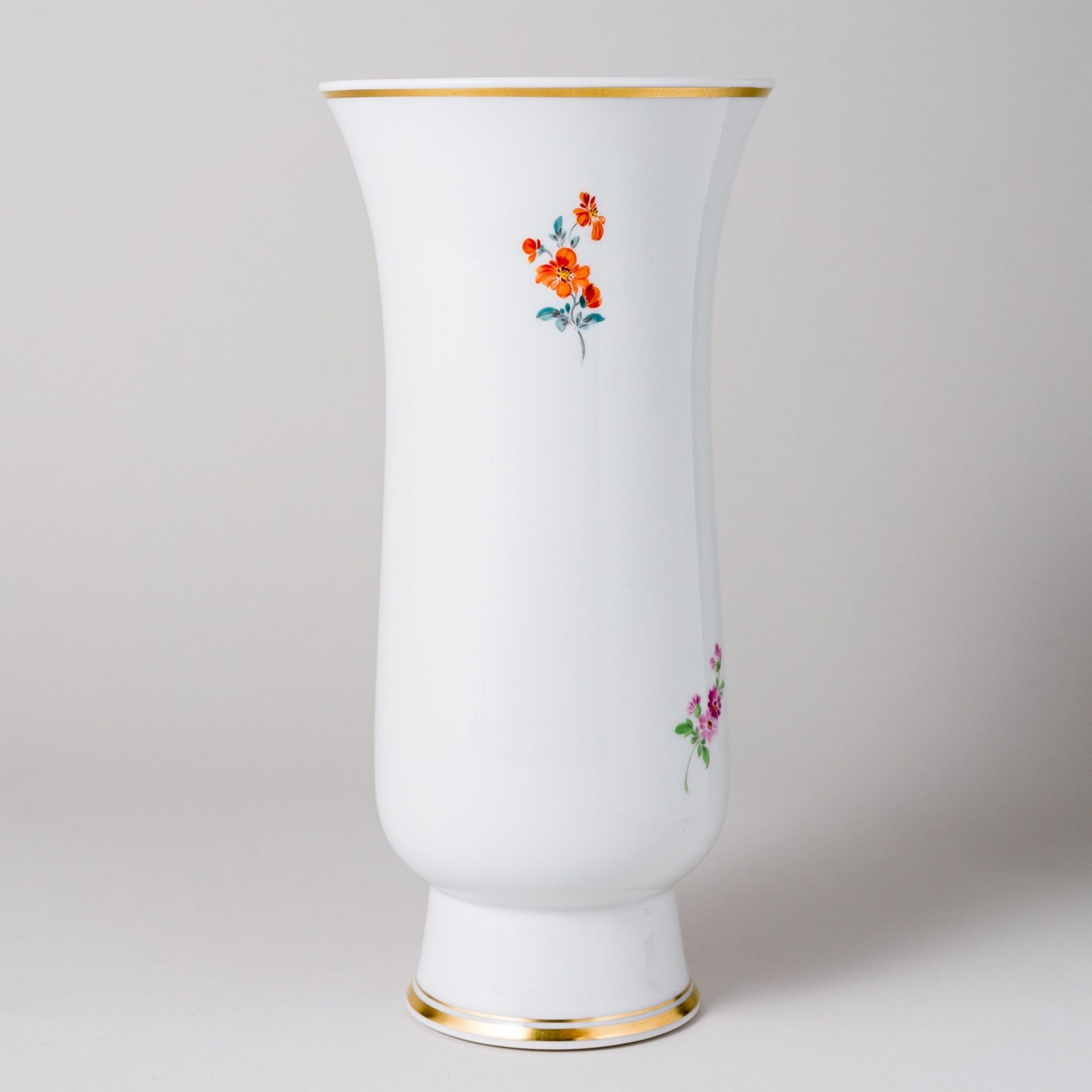 Meissen Vase Bunte Blume Bukett 24,5 cm 4. Wahl Neuwertig - Bild 2 aus 5