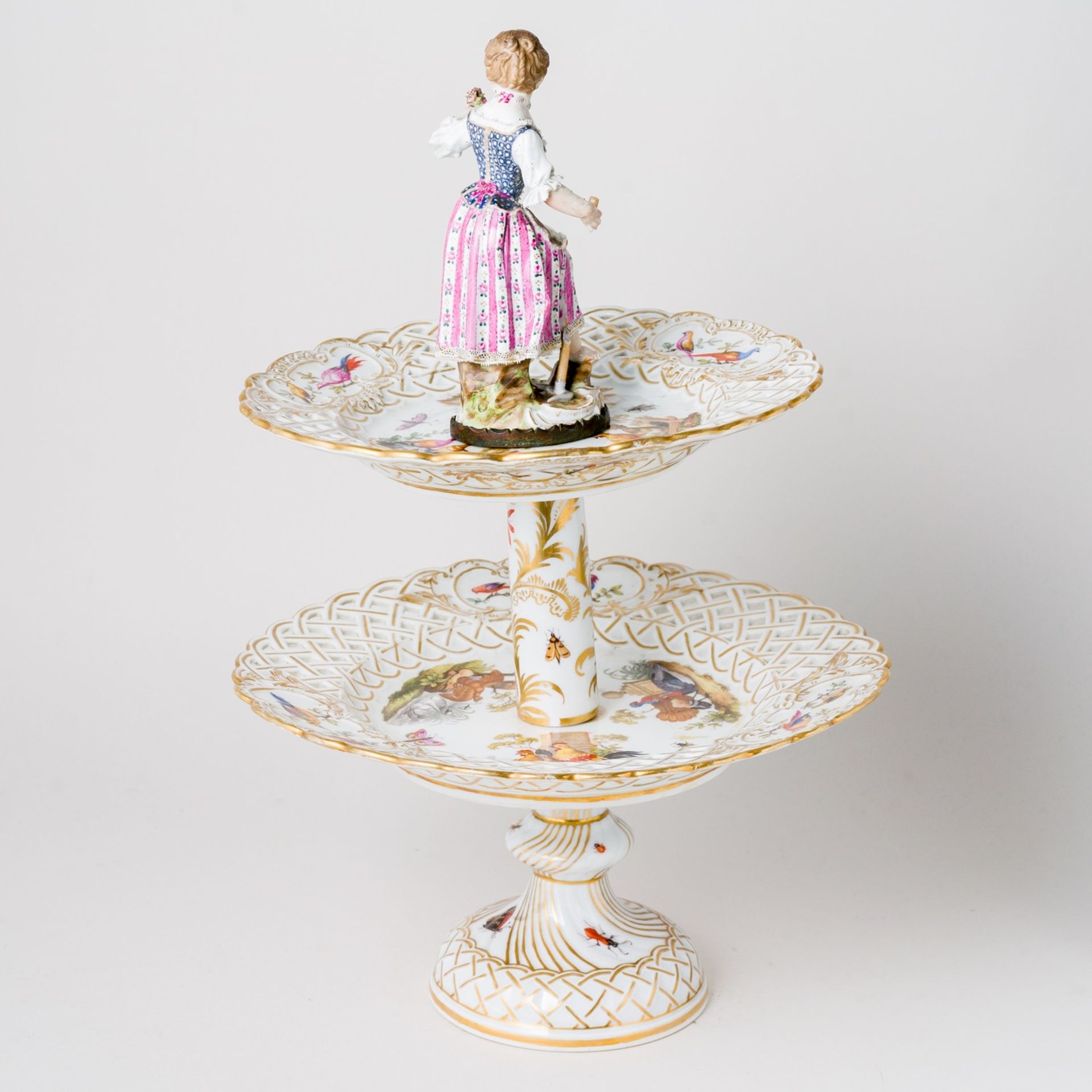 Meissen Etagere Paradiesvögel und Insekten 1. Wahl AR Marke - Image 3 of 19