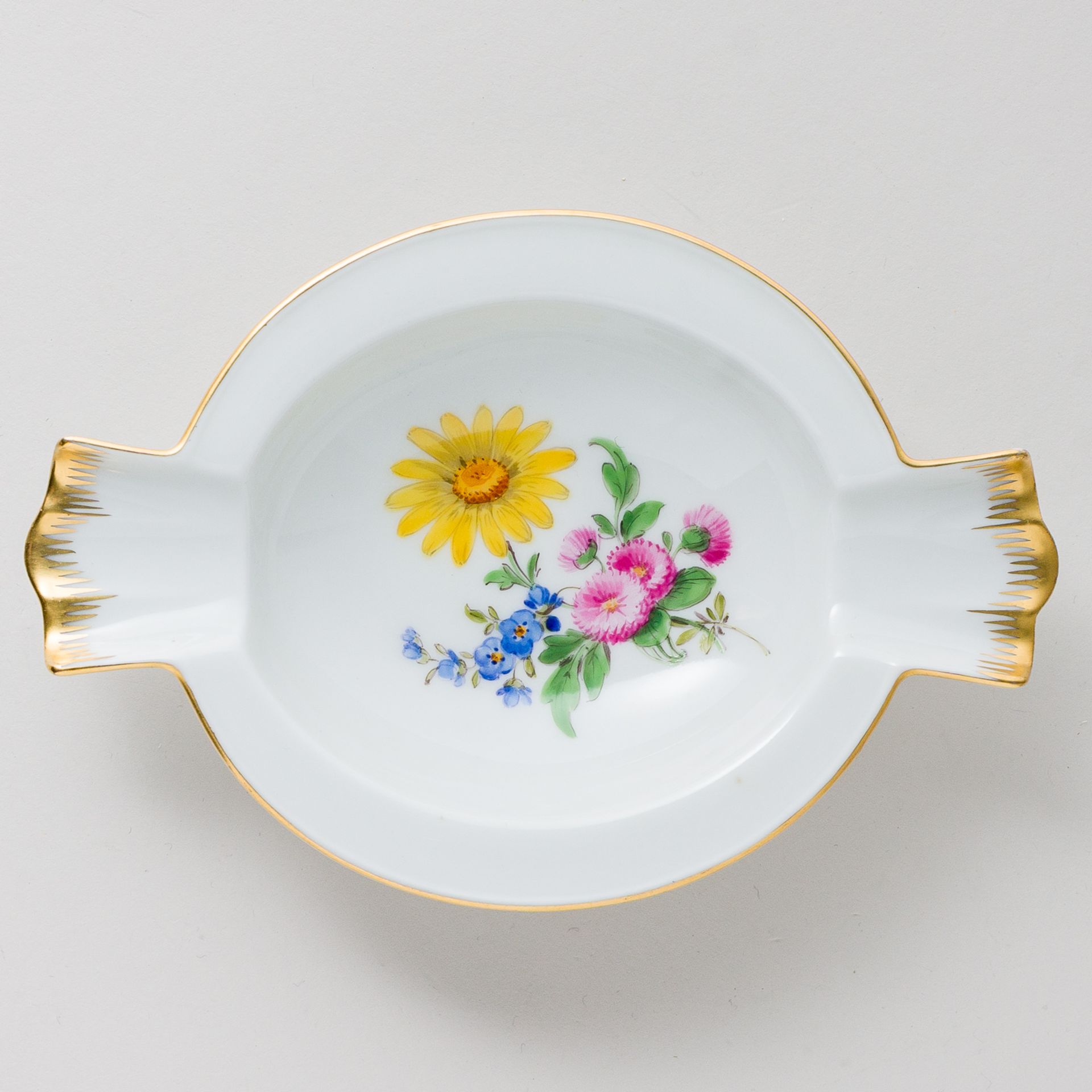 Meissen Aschenbecher Bunte Blume 2. Wahl nach 1934