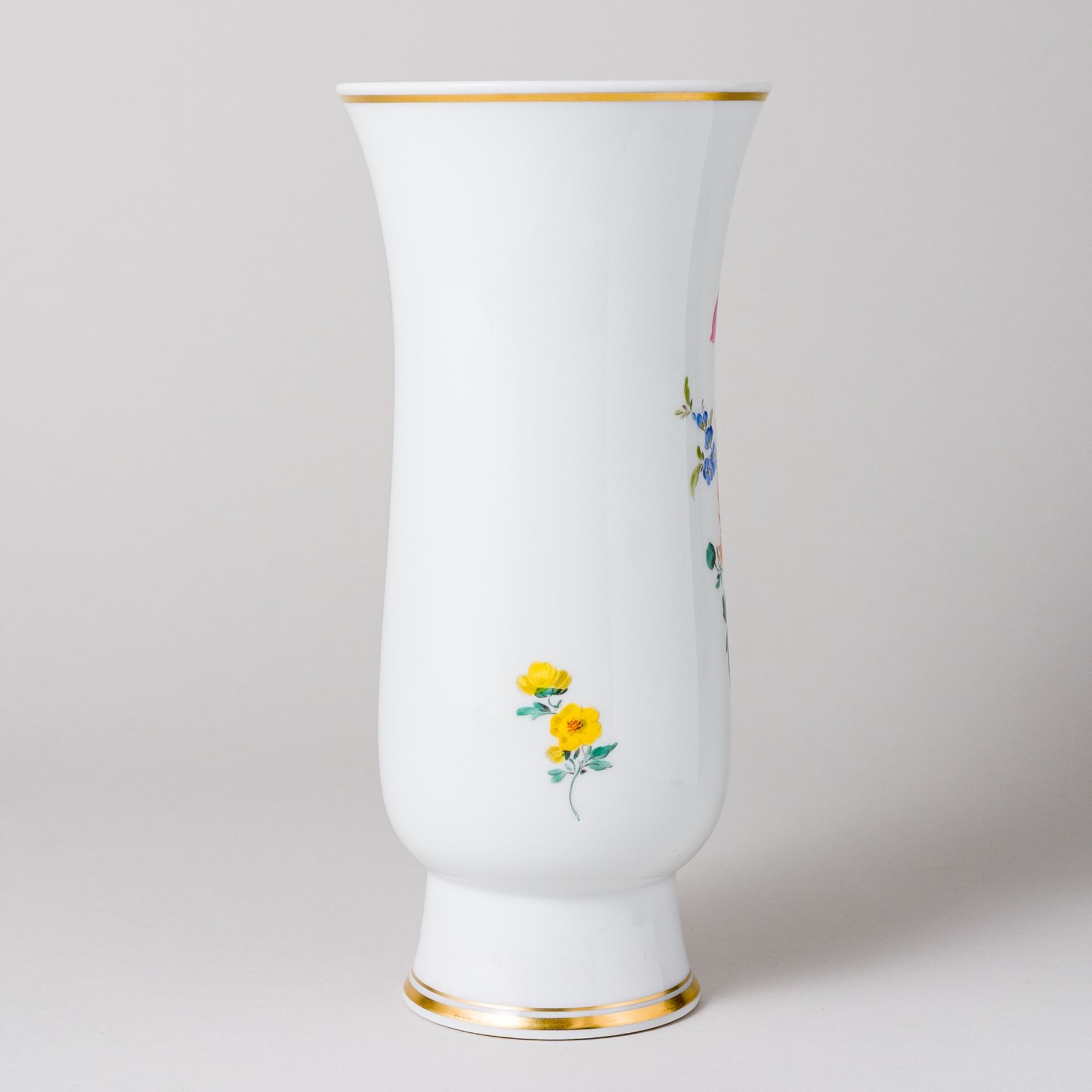 Meissen Vase Bunte Blume Bukett 20 cm 4. Wahl Neuwertig - Bild 3 aus 5