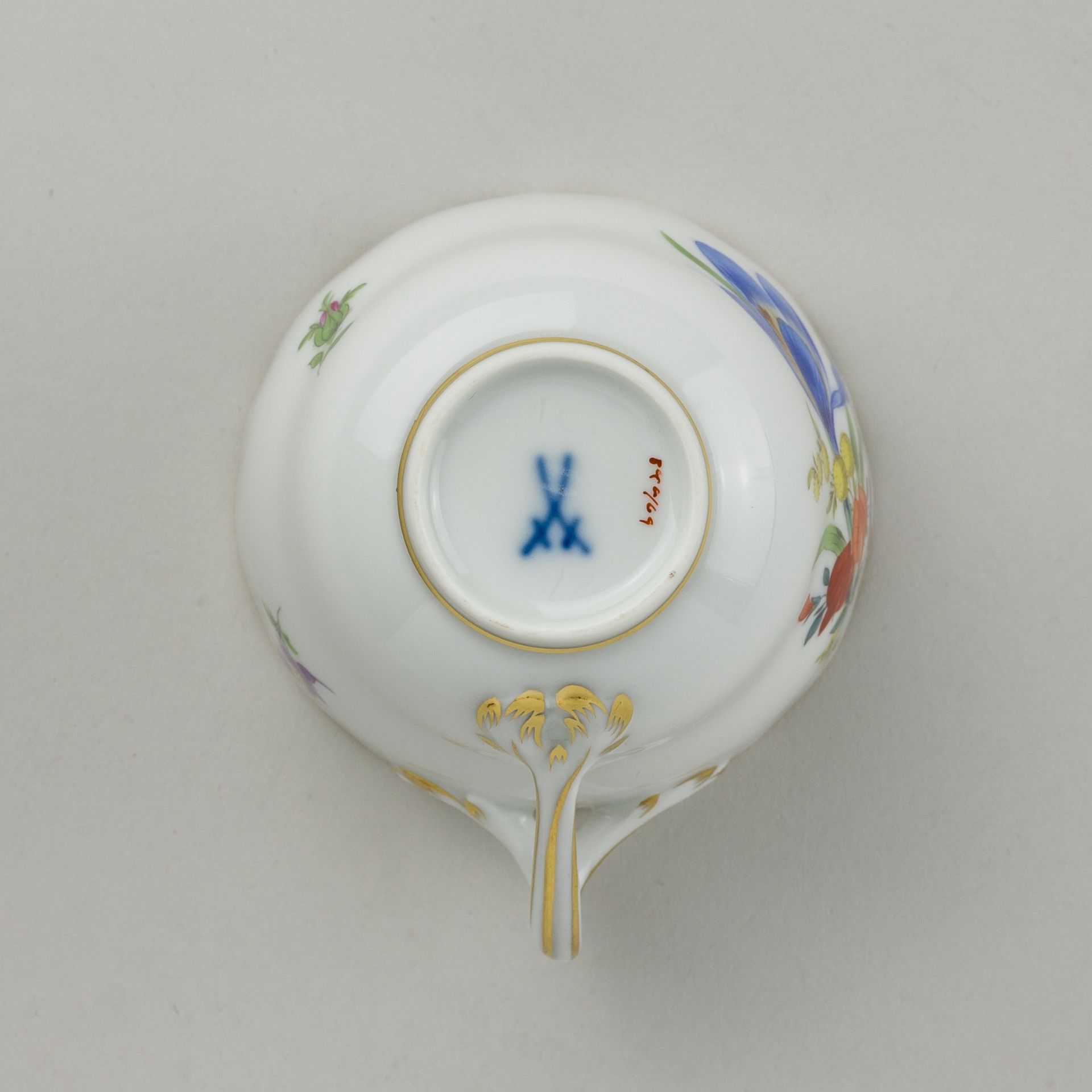 Meissen Mokkagedeck 2 tlg. Bunte Blume 2. Wahl nach 1934 - Image 4 of 6