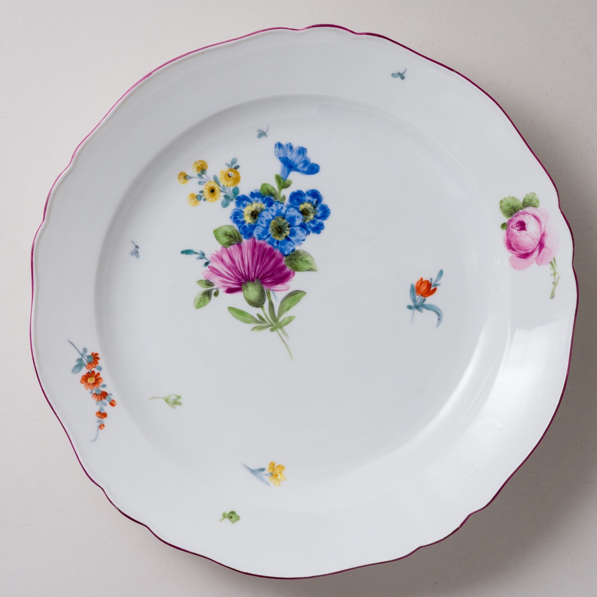 Meissen Speiseservice 34 Teile Bunte Blume 3 Marcolini um 1774 1. Wahl - Bild 43 aus 49