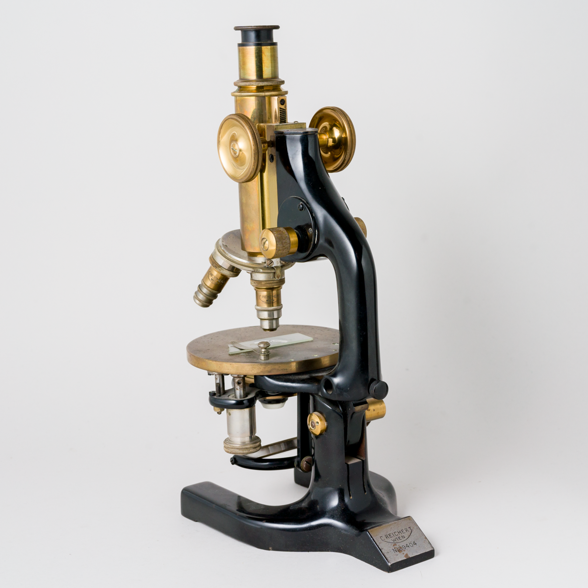Mikroskop C. Reichert Wien in Holztransportkiste mit Okluaren - Bild 10 aus 18