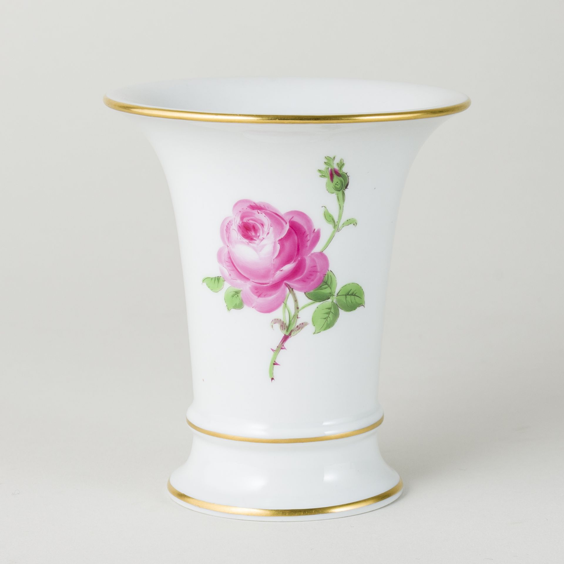 Meissen Vase Rote Rose 2. Wahl nach 1934