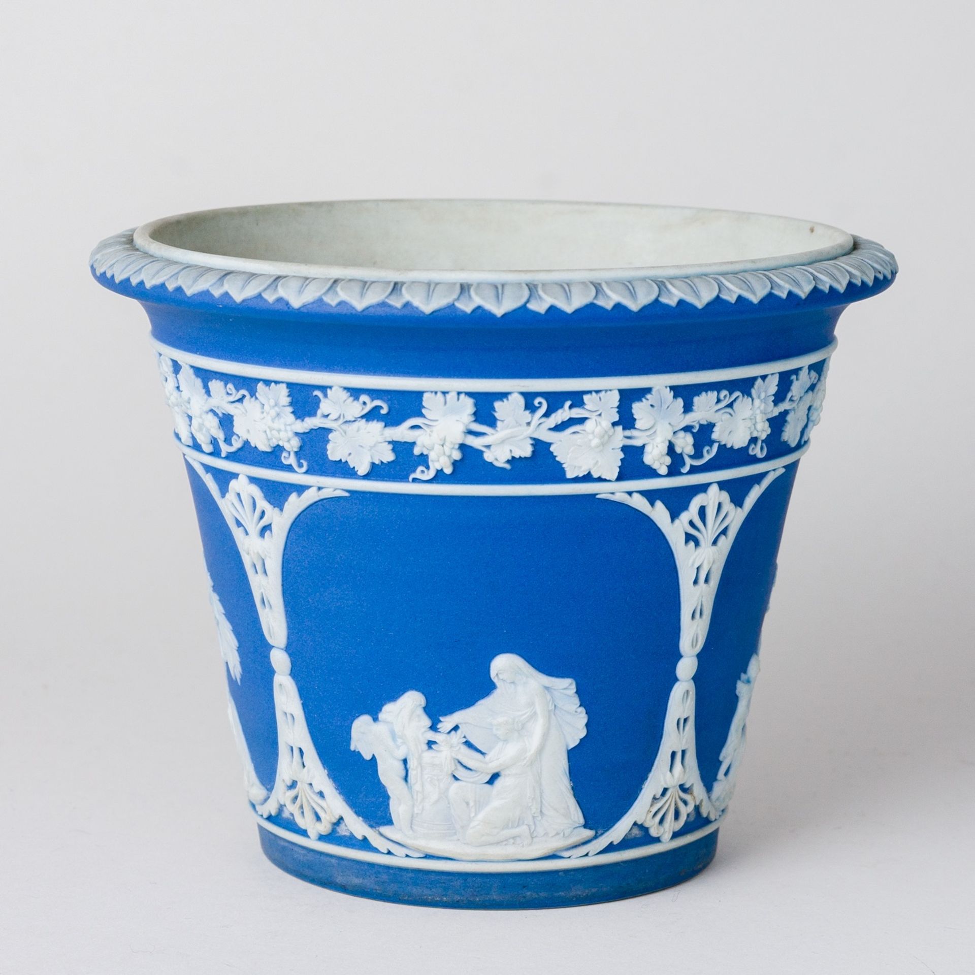 Wedgwood Cachet-pot Jasperware Blau 19. Jhd - Image 3 of 13